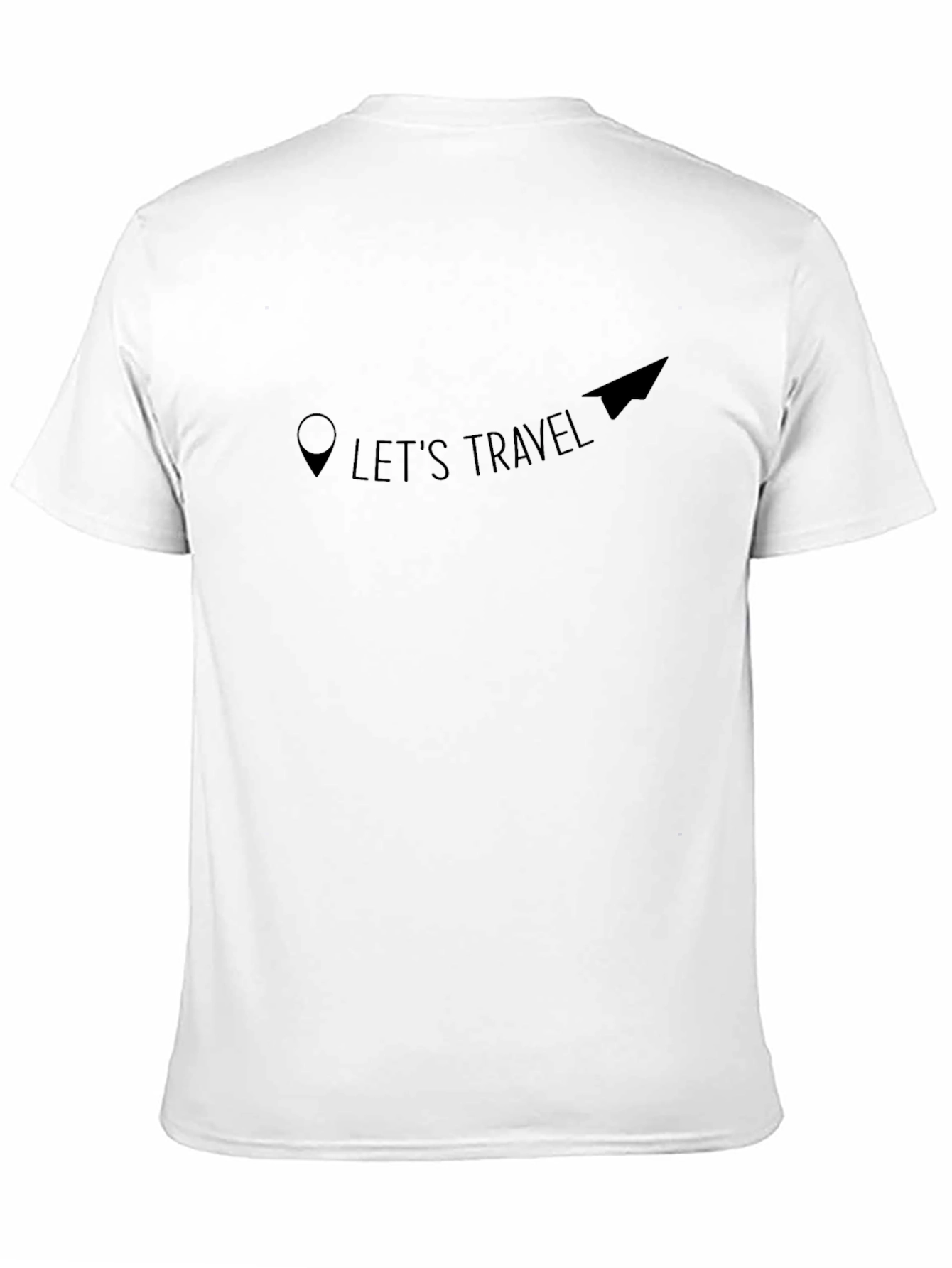 Lets Travel Black Graphic Tee