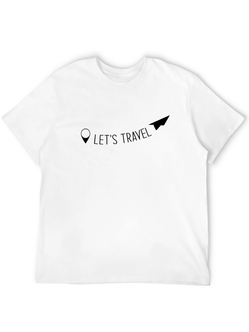 Lets Travel Black Graphic Tee