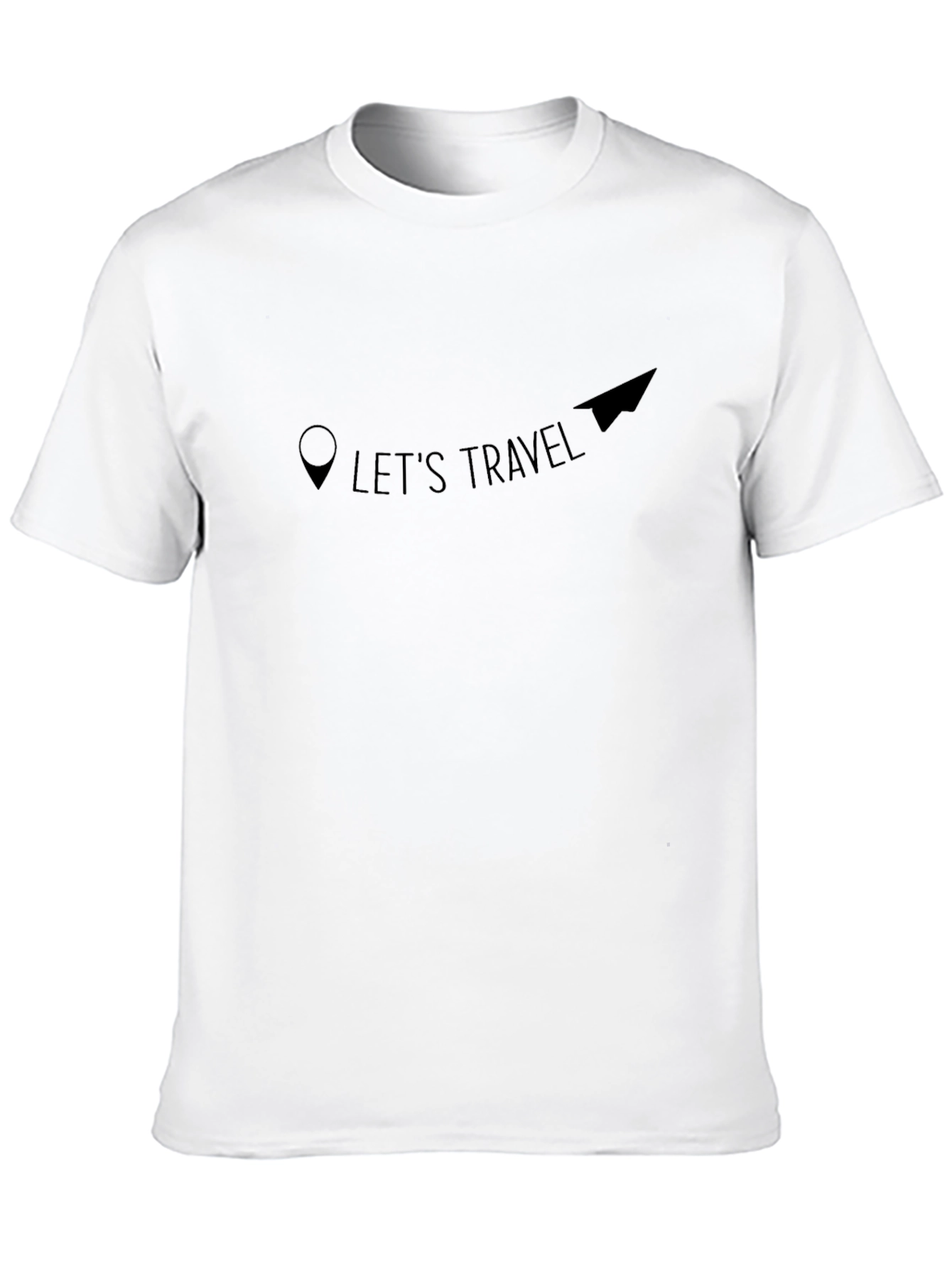 Lets Travel Black Graphic Tee