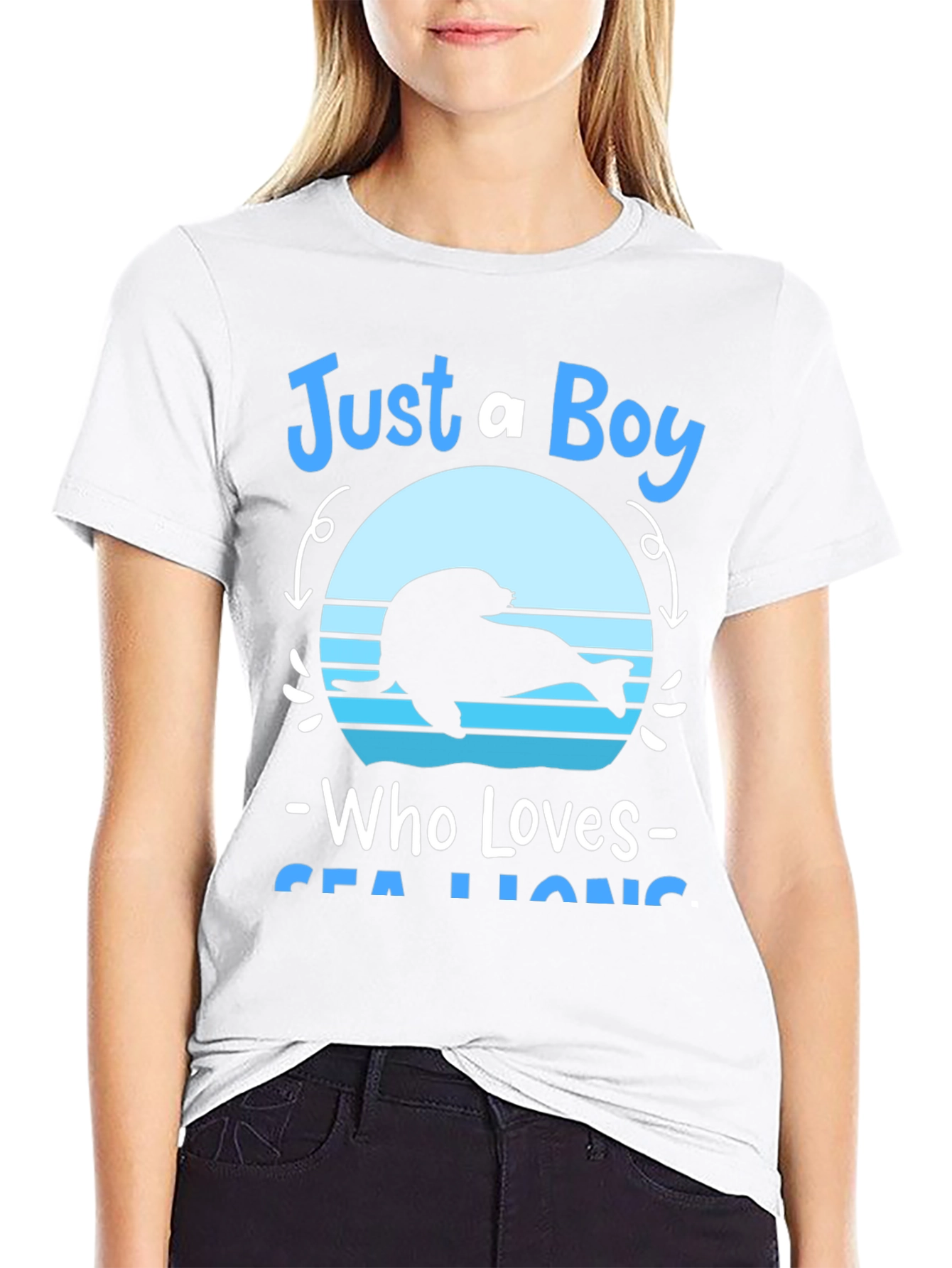 Just A Boy Who Loves Sea Lions Graphic Tee