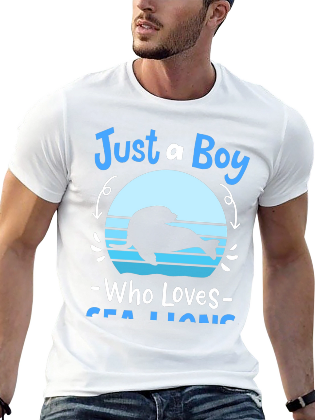 Just A Boy Who Loves Sea Lions Graphic Tee