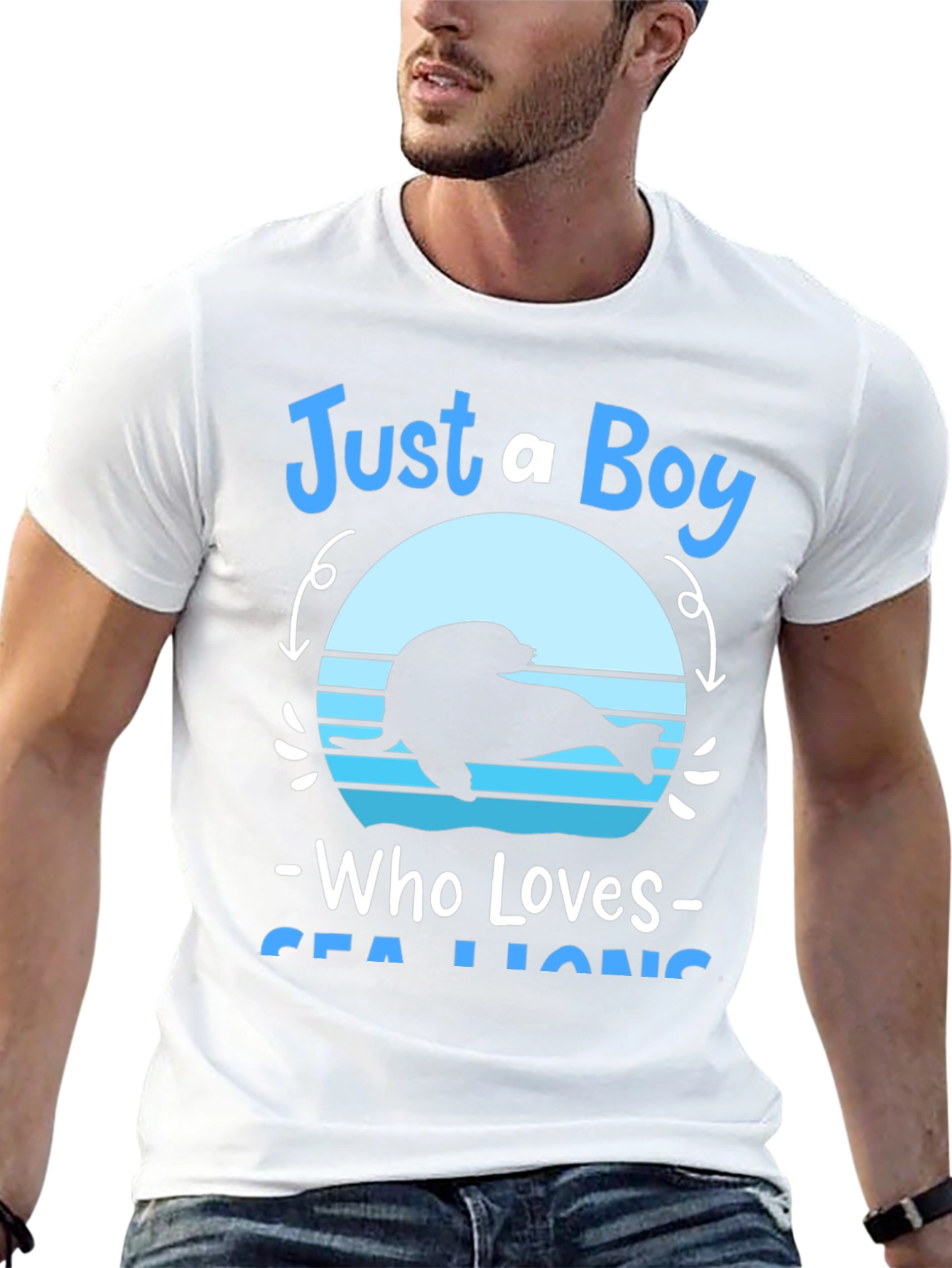 Just A Boy Who Loves Sea Lions Graphic Tee