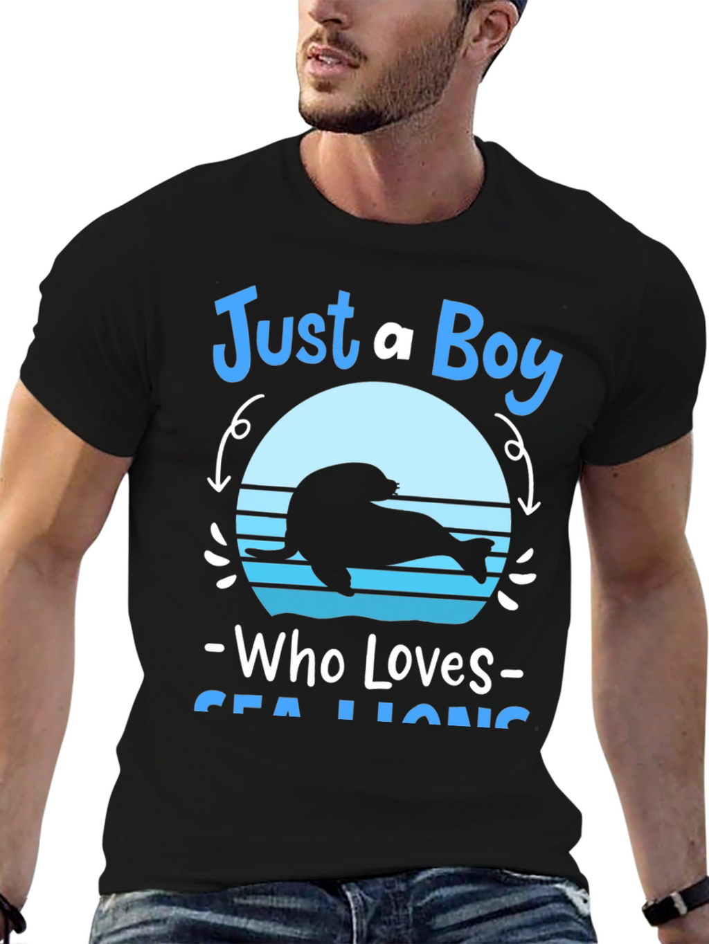 Just A Boy Who Loves Sea Lions Graphic Tee