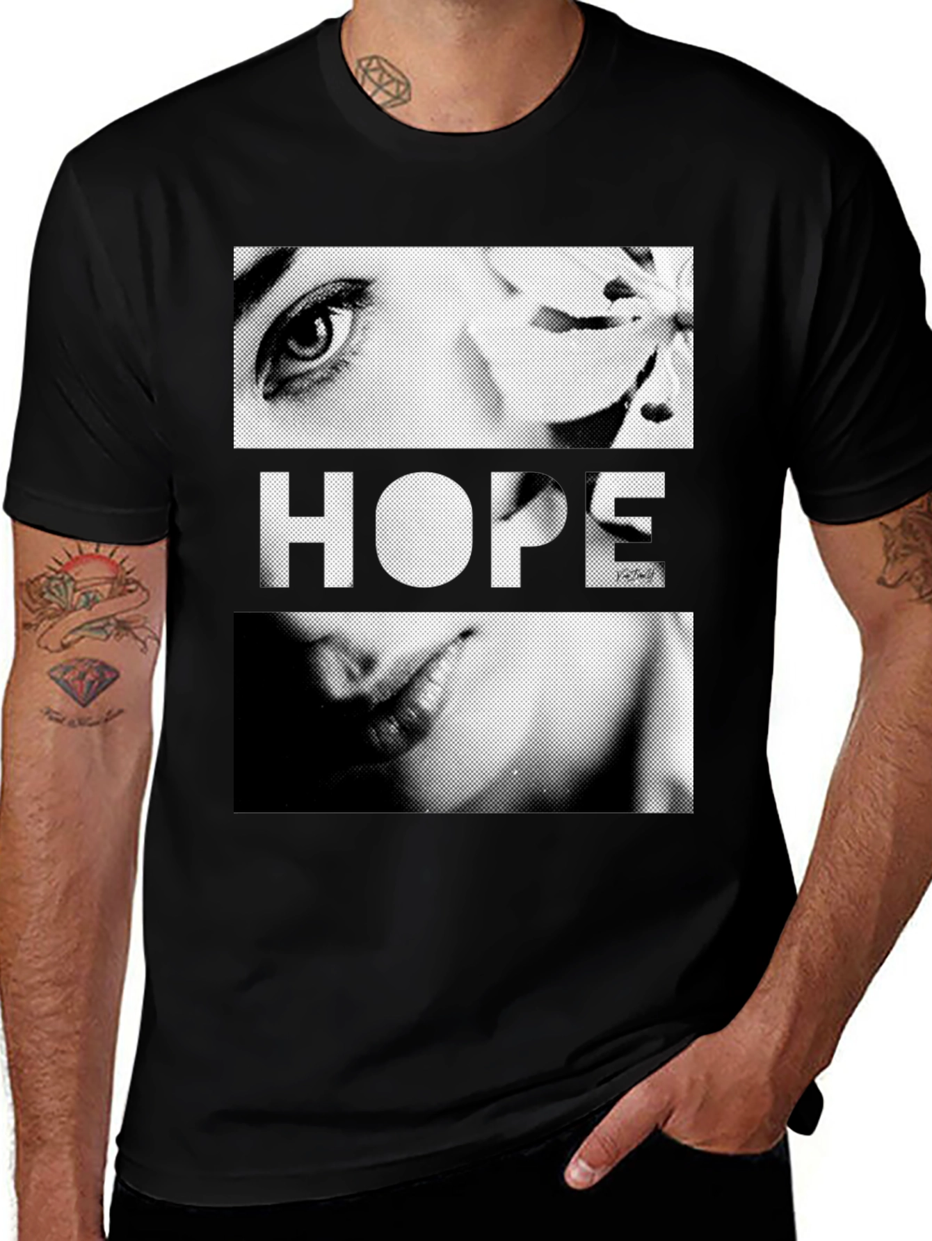 Hope Graphic Print Black T-Shirt