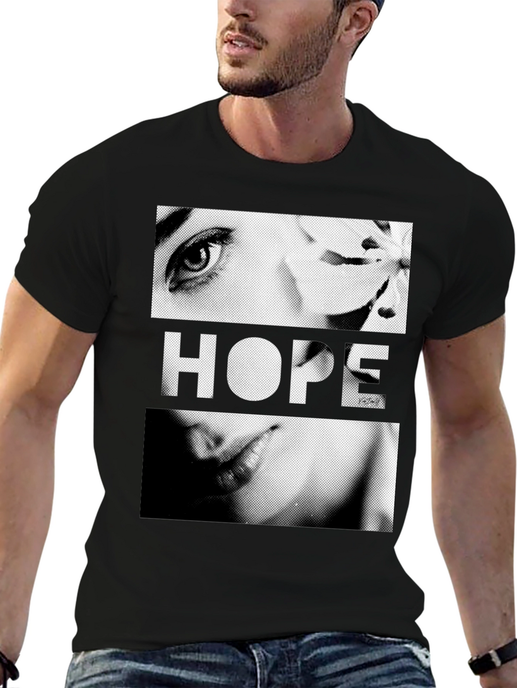 Hope Graphic Print Black T-Shirt