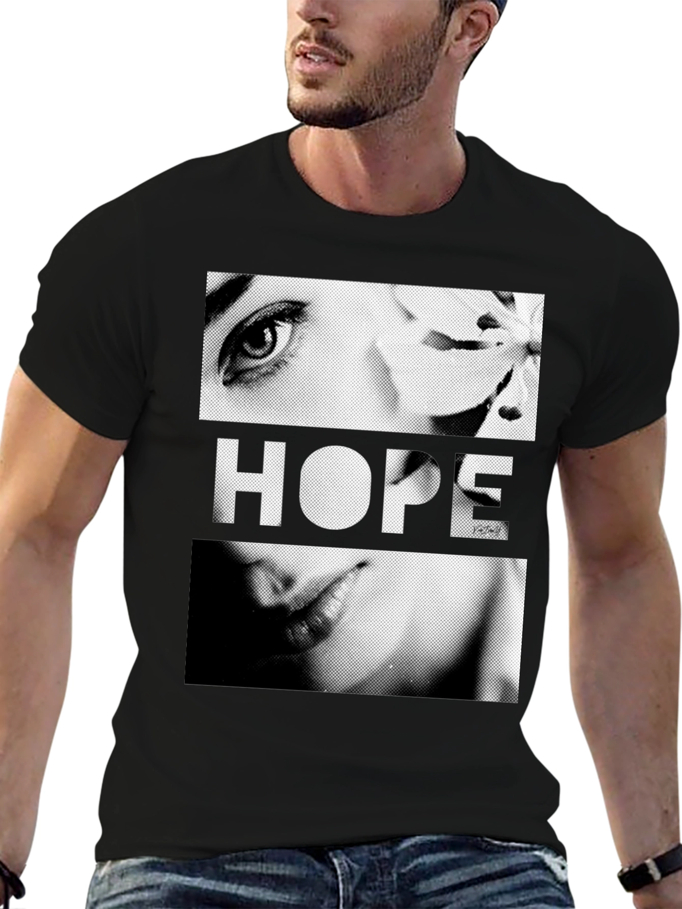 Hope Graphic Print Black T-Shirt