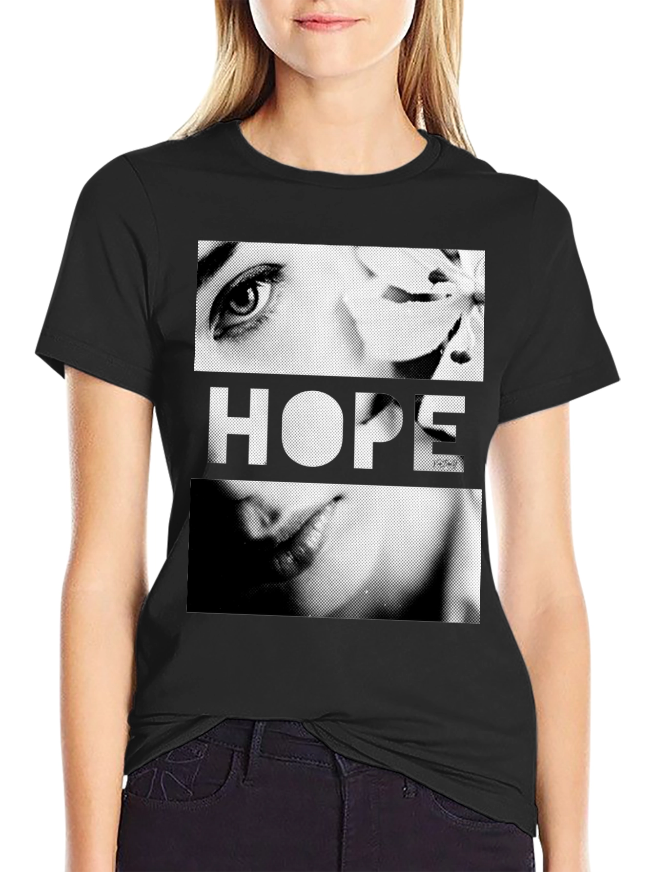 Hope Graphic Print Black T-Shirt