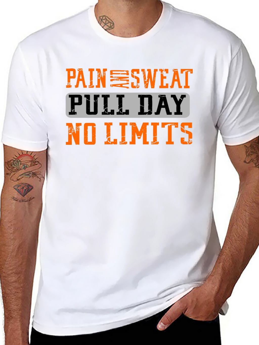 Pain Sweat Pull Day No Limits Workout T-Shirt