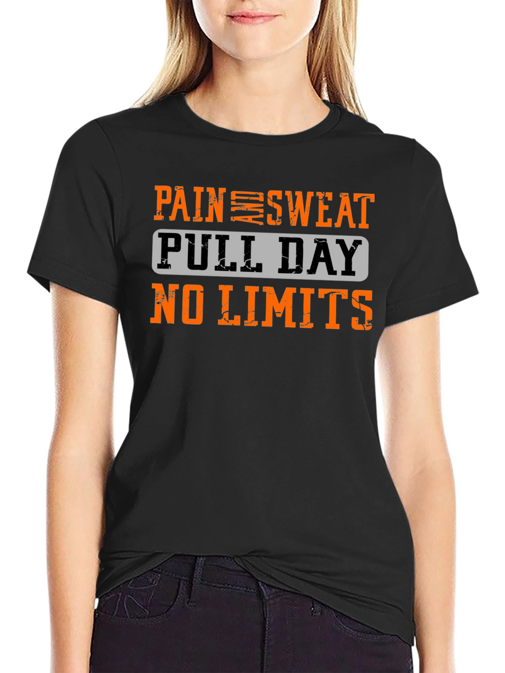 Pain Sweat Pull Day No Limits Workout T-Shirt