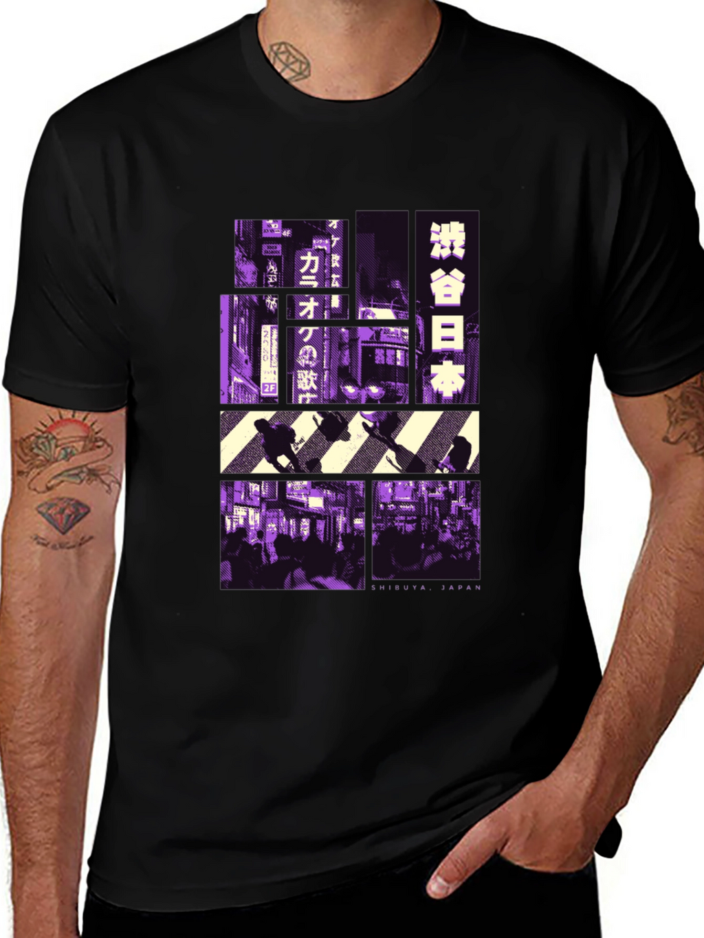 Shibuya Japan Graphic Tee - Black T-Shirt