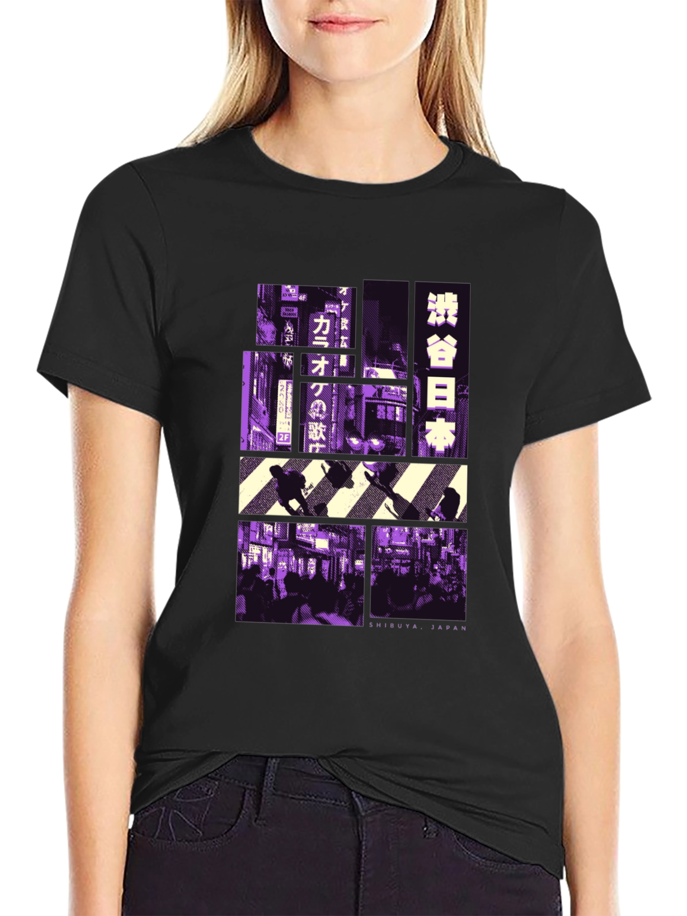 Shibuya Japan Graphic Tee - Black T-Shirt