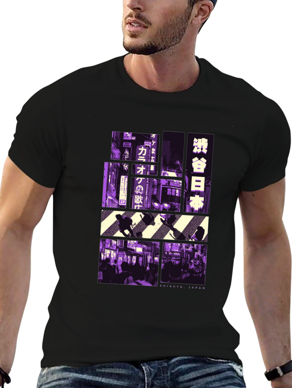 Shibuya Japan Graphic Tee - Black T-Shirt