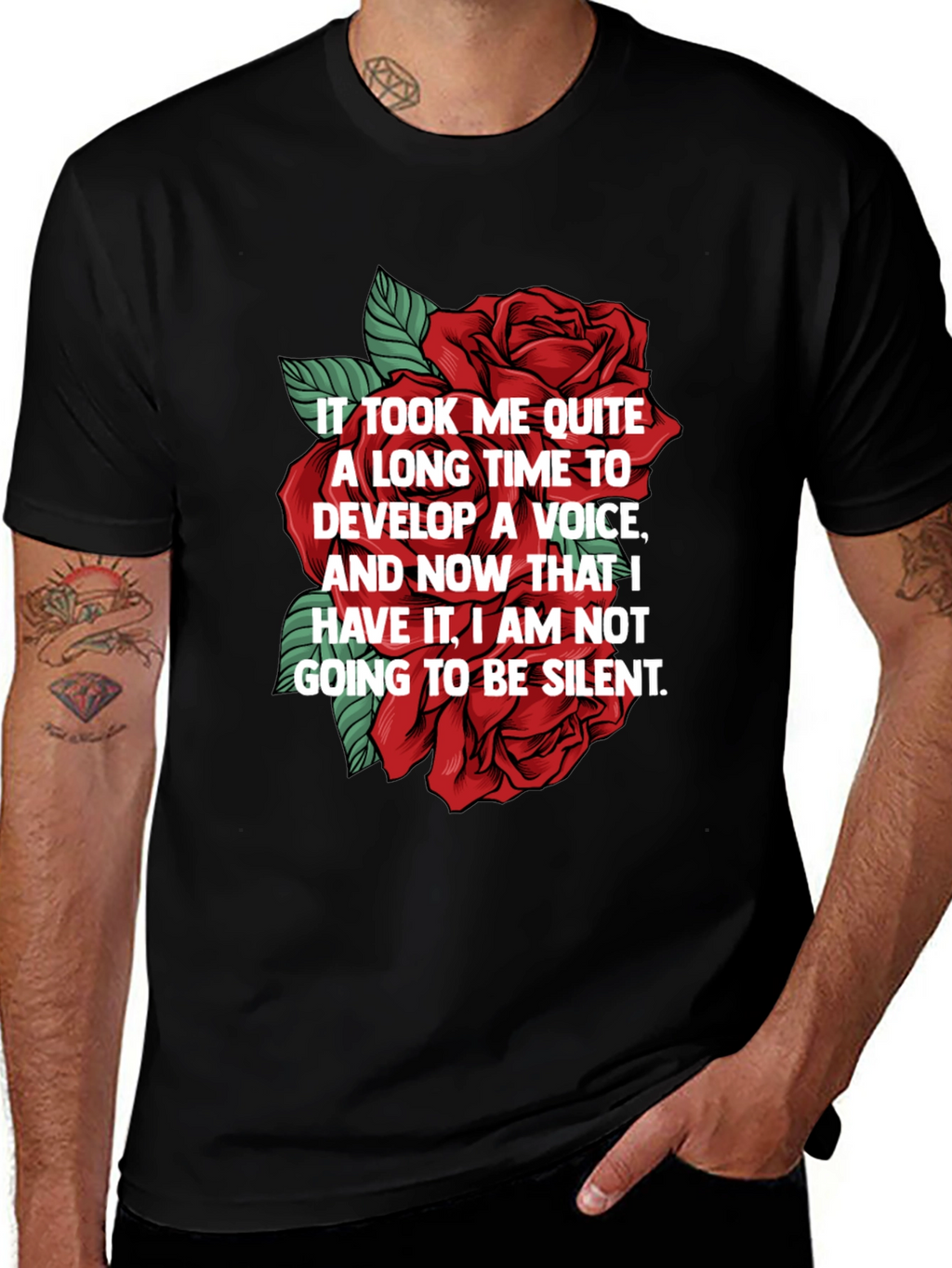 Empowered Voice Rose Graphic T-Shirt