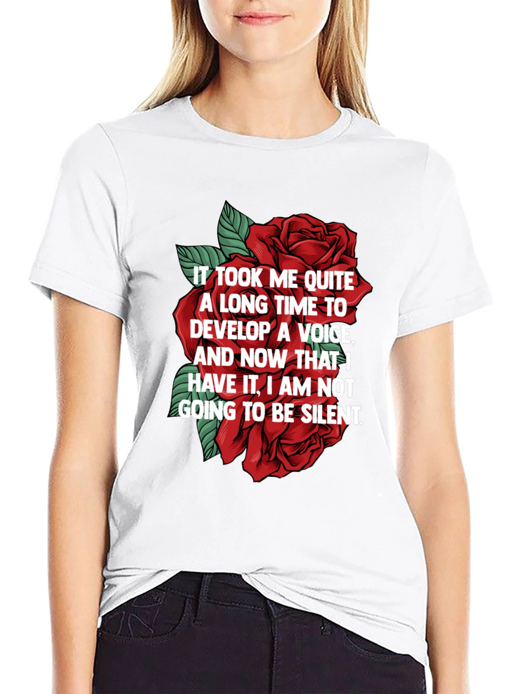 Empowered Voice Rose Graphic T-Shirt