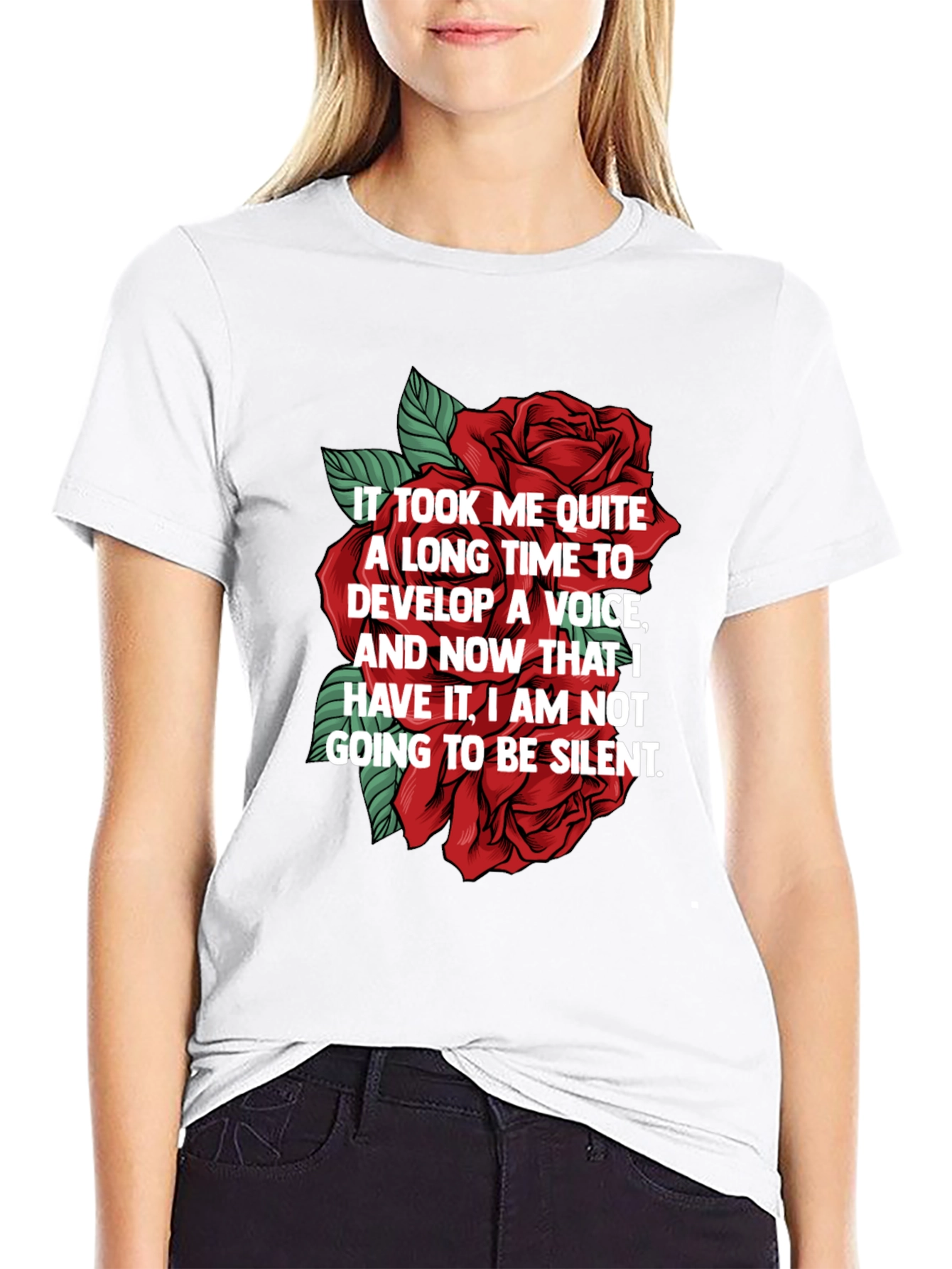 Empowered Voice Rose Graphic T-Shirt