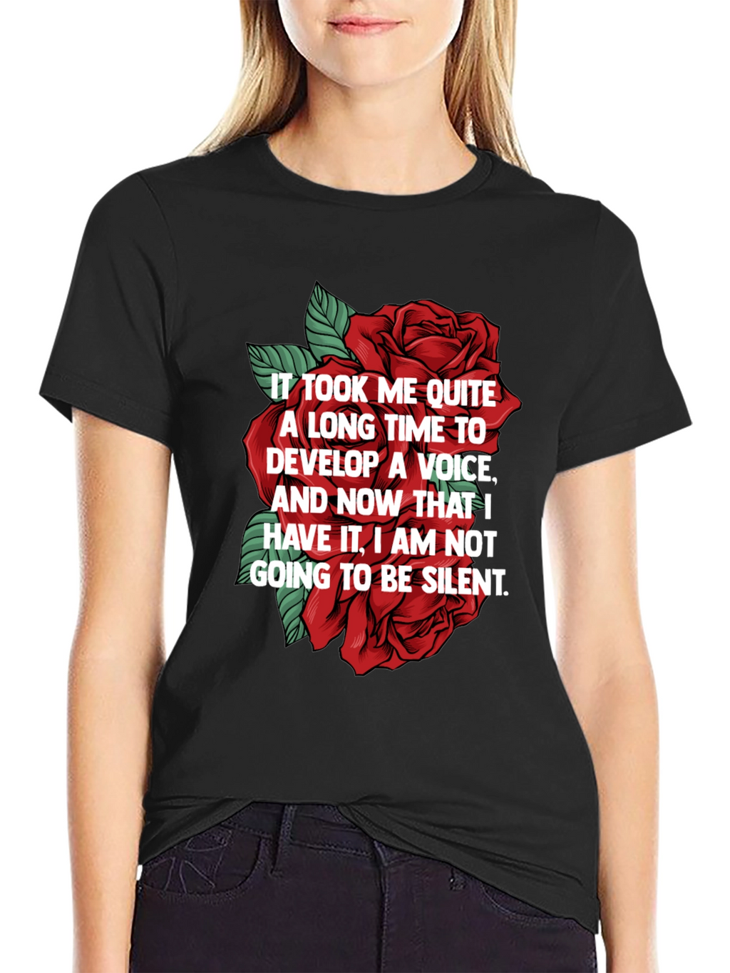 Empowered Voice Rose Graphic T-Shirt