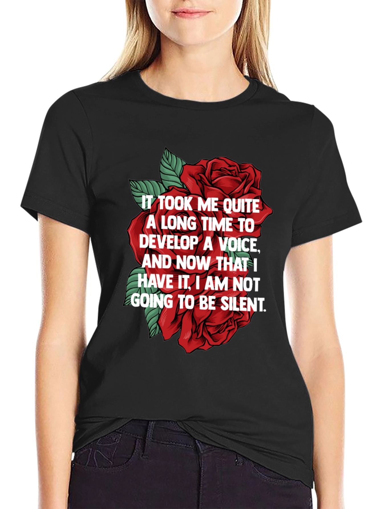Empowered Voice Rose Graphic T-Shirt