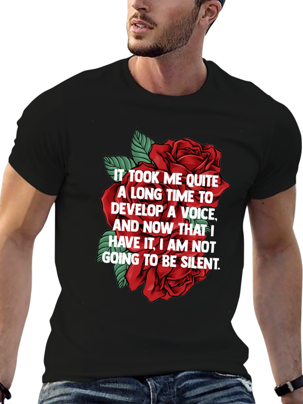 Empowered Voice Rose Graphic T-Shirt
