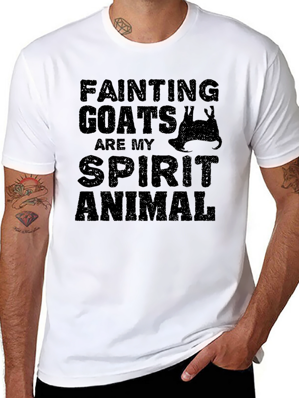 Fainting Goats Spirit Animal Graphic Tee