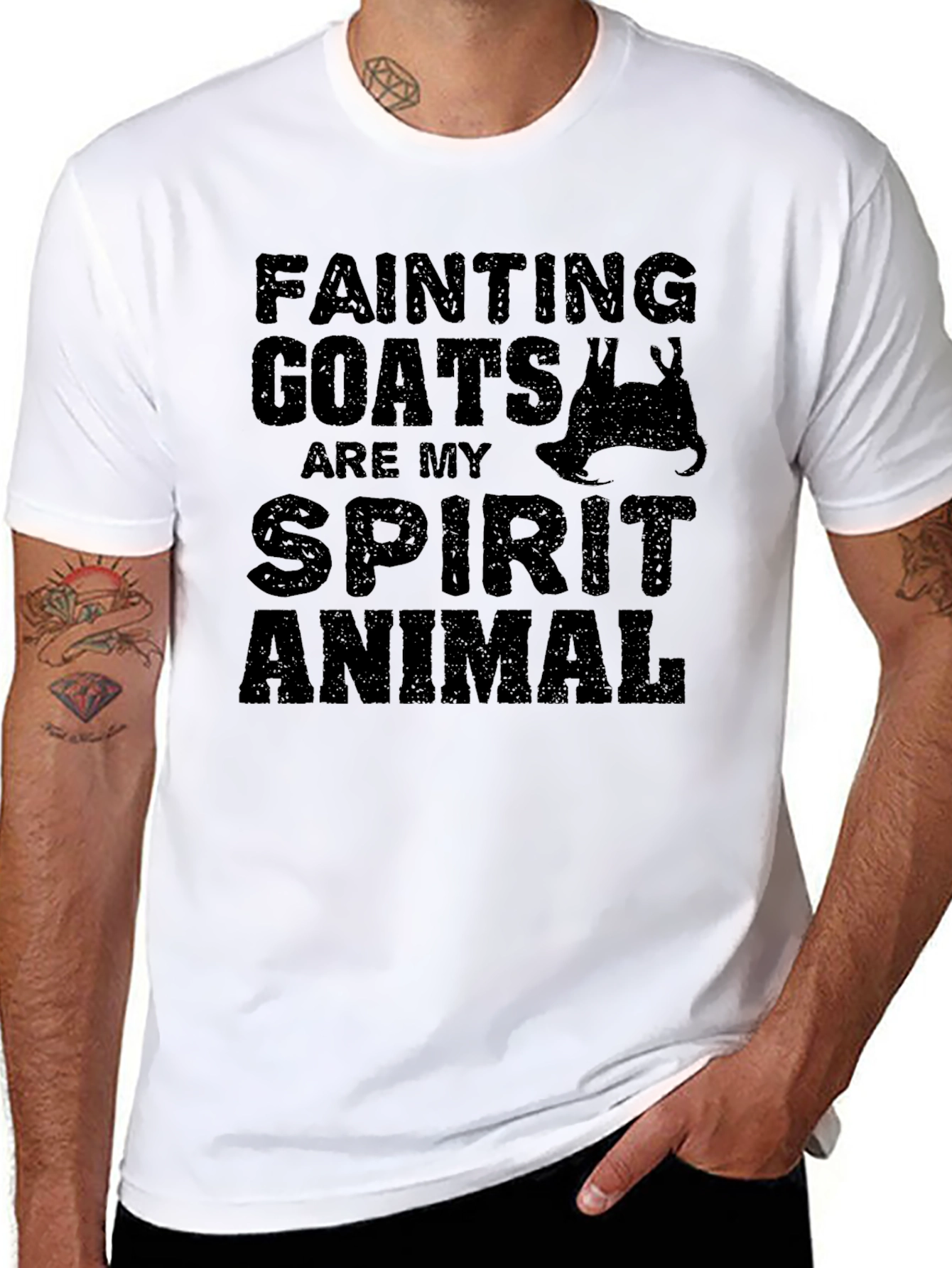 Fainting Goats Spirit Animal Graphic Tee