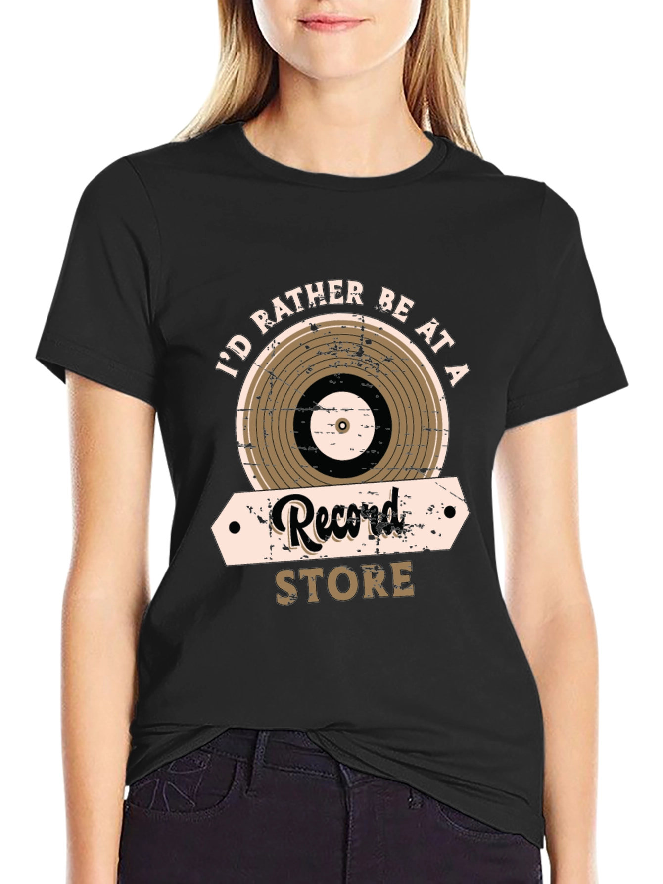 Id Rather Be at a Record Store Graphic Tee