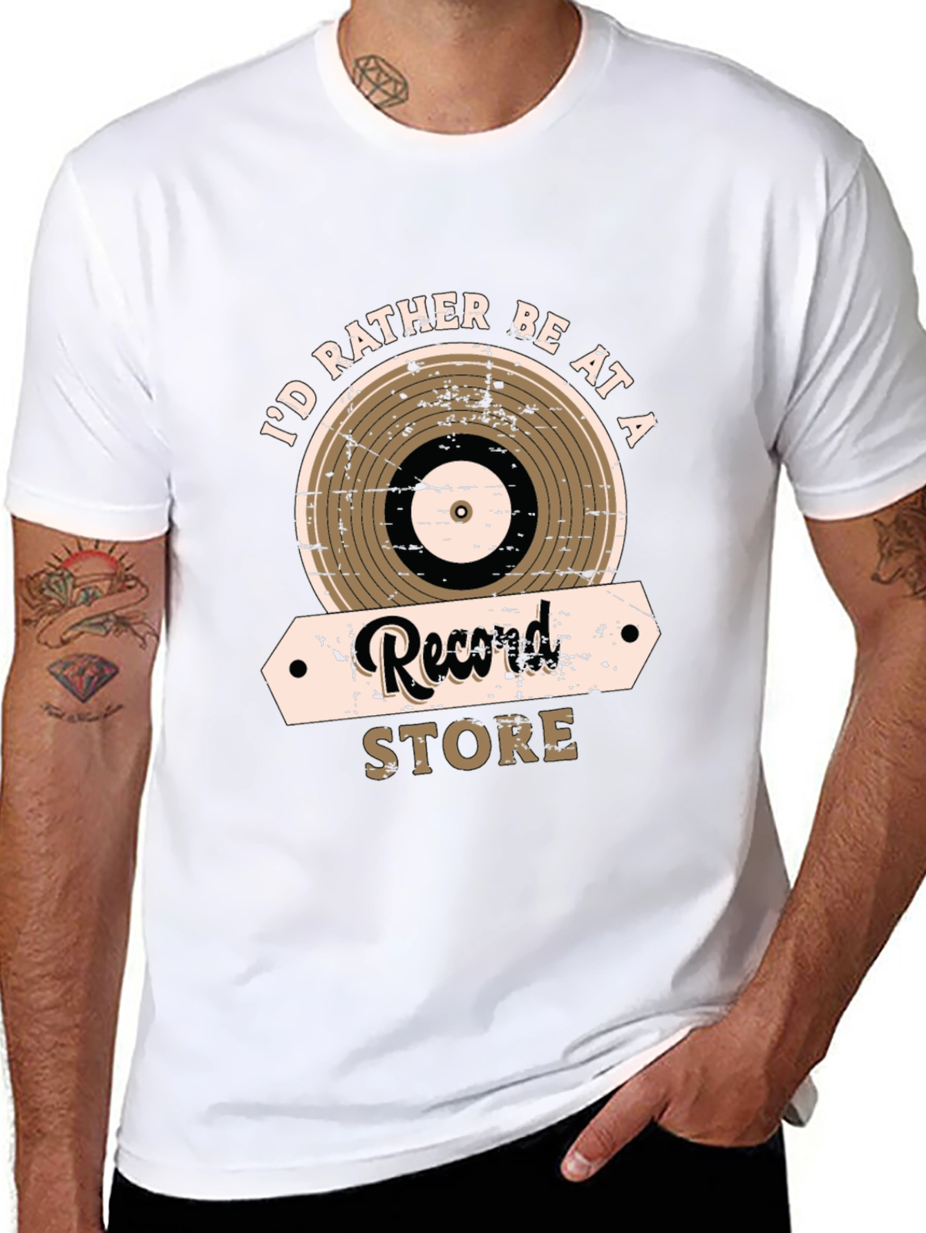 Id Rather Be at a Record Store Graphic Tee