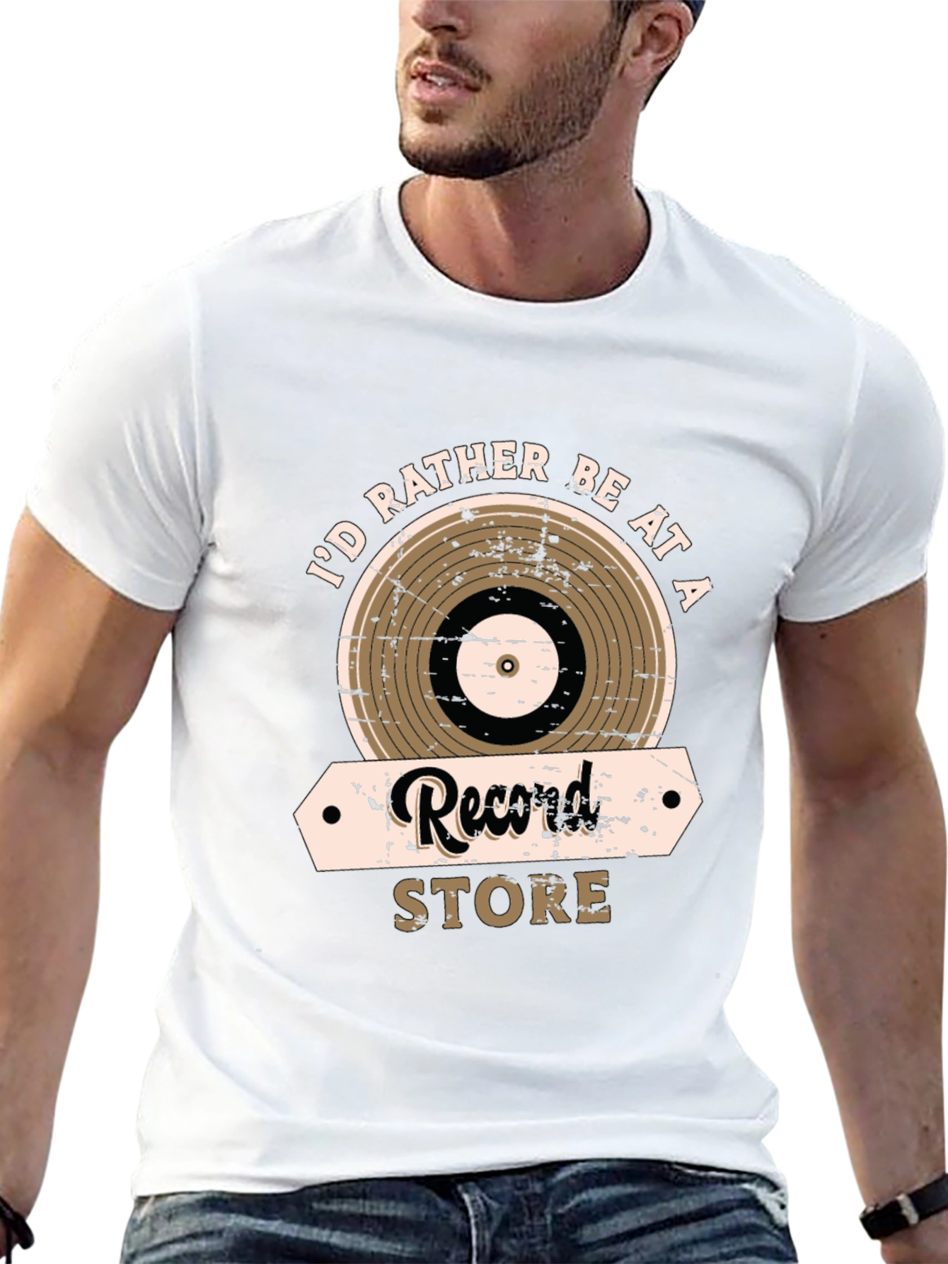 Id Rather Be at a Record Store Graphic Tee