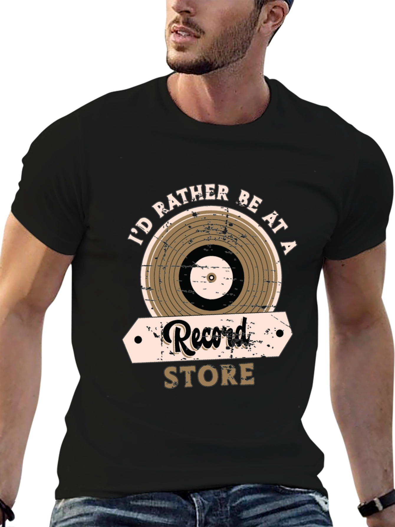 Id Rather Be at a Record Store Graphic Tee