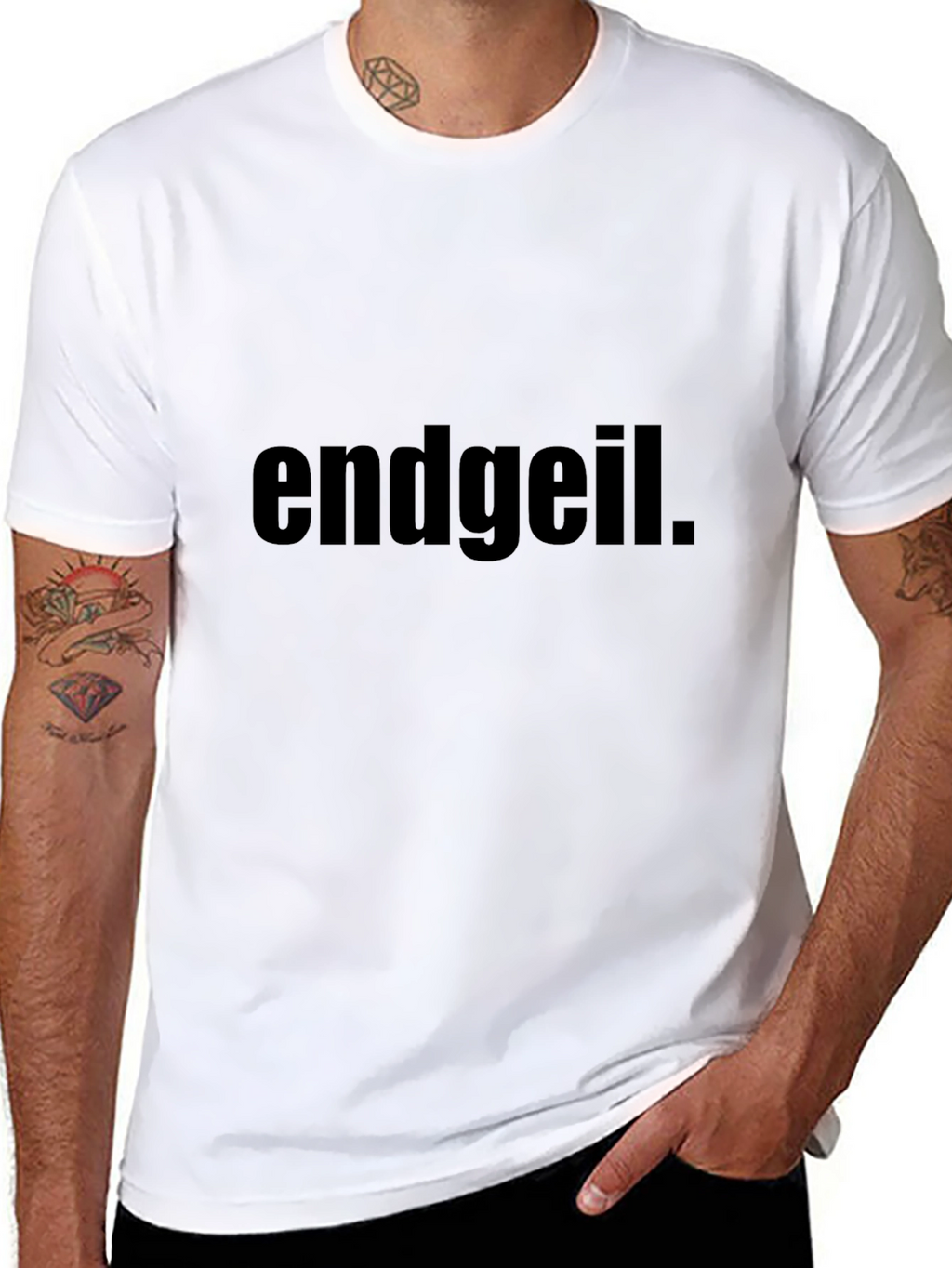 Endgeil Graphic Tee - Black Cotton Blend T-Shirt