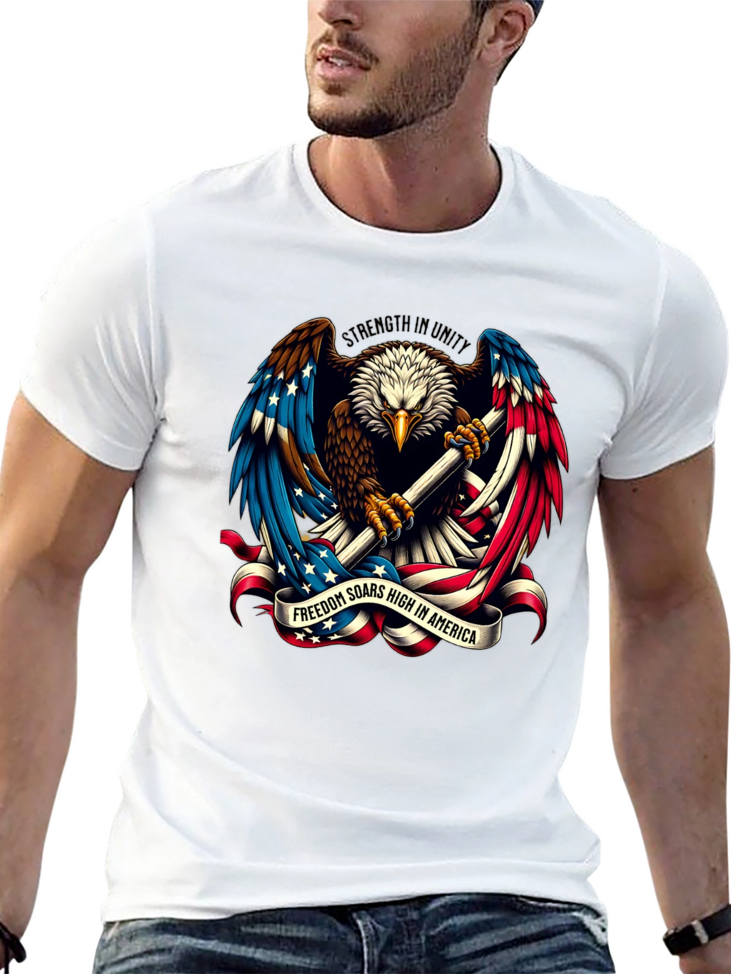 American Eagle Patriotic Graphic T-Shirt