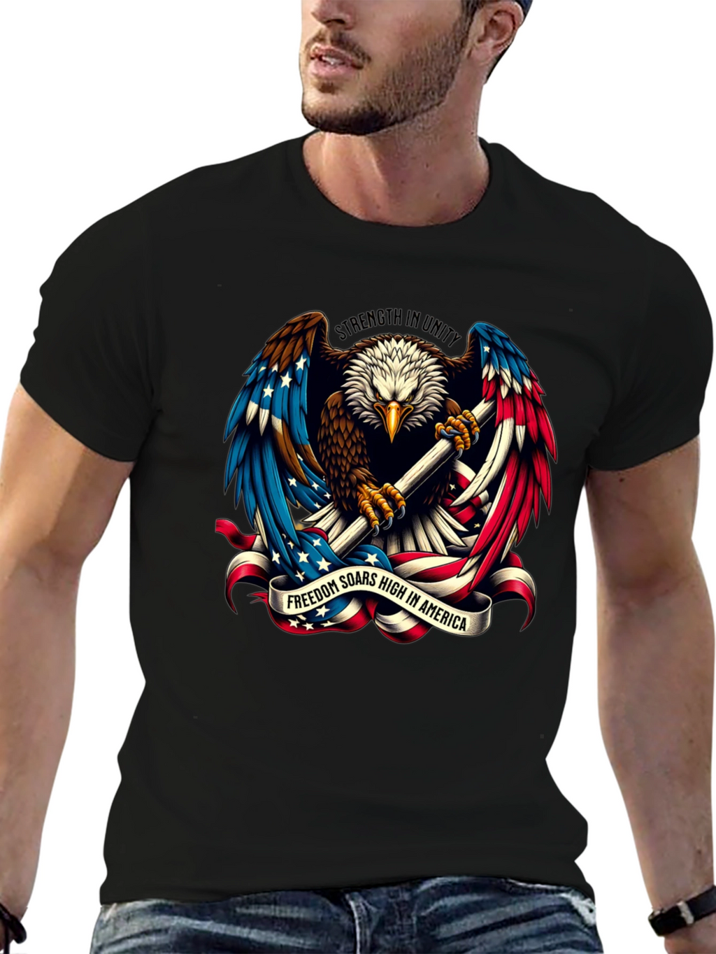 American Eagle Patriotic Graphic T-Shirt