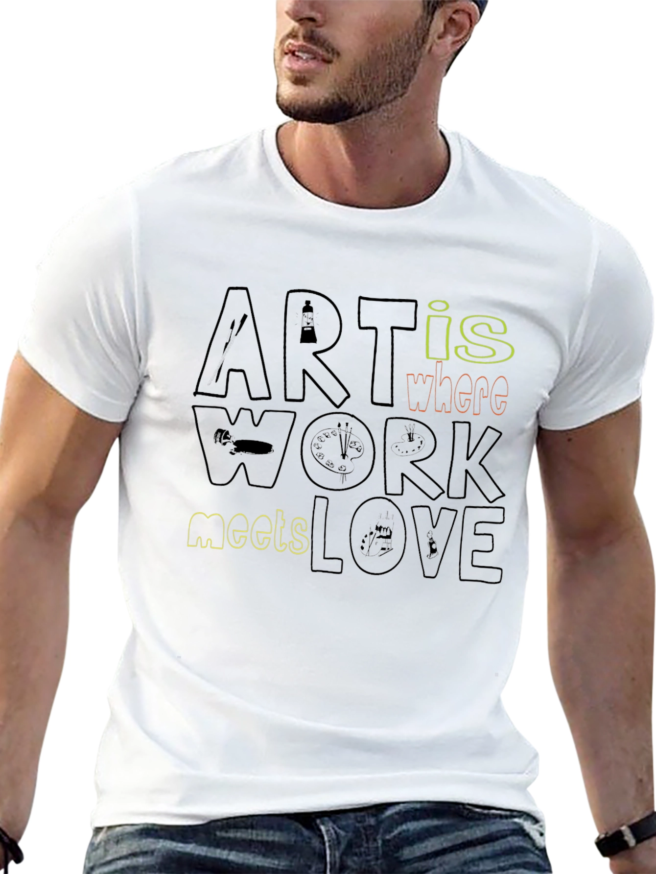 Art is Where Work Meets Love - Graphic Tee
