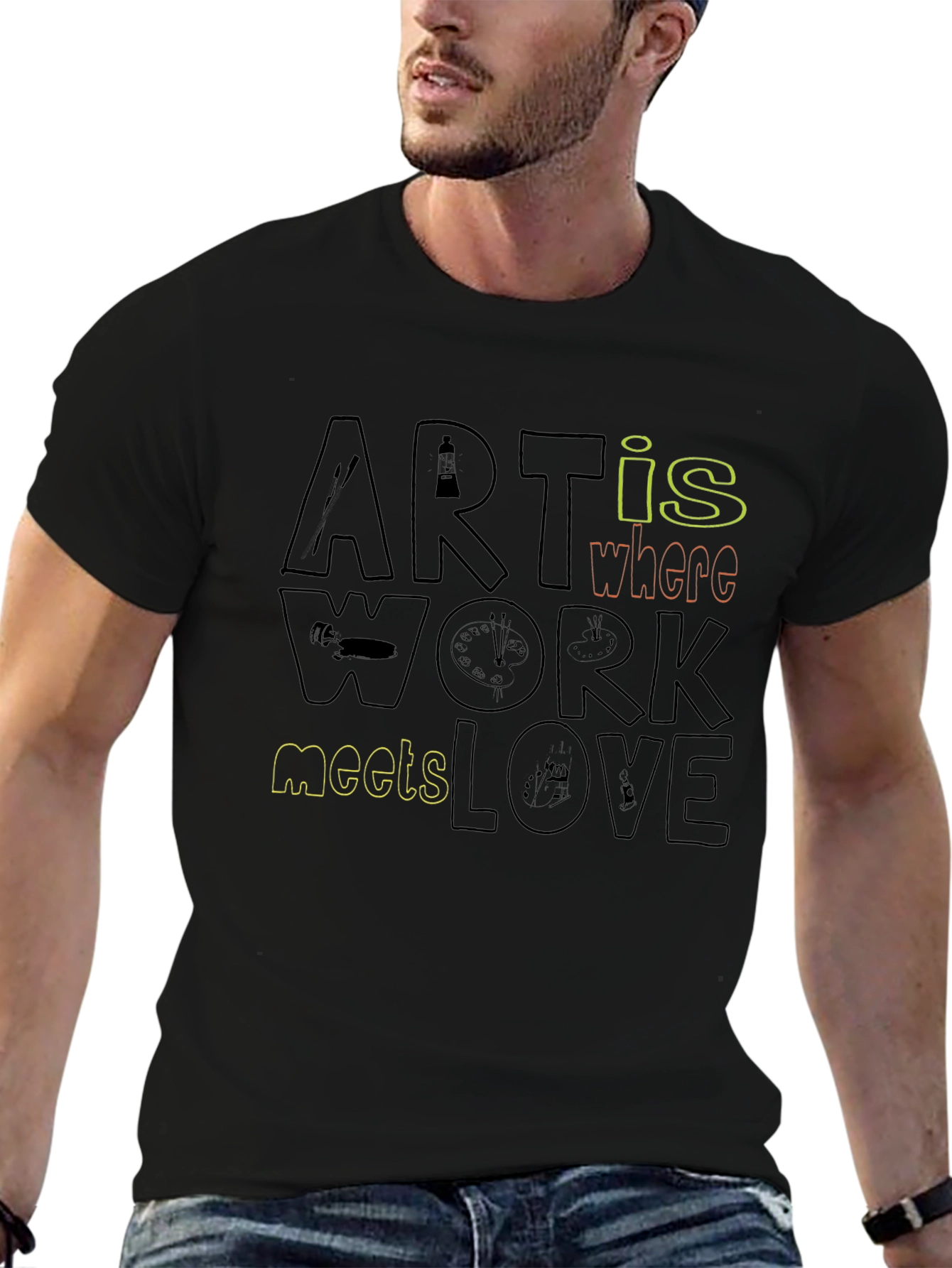 Art is Where Work Meets Love - Graphic Tee