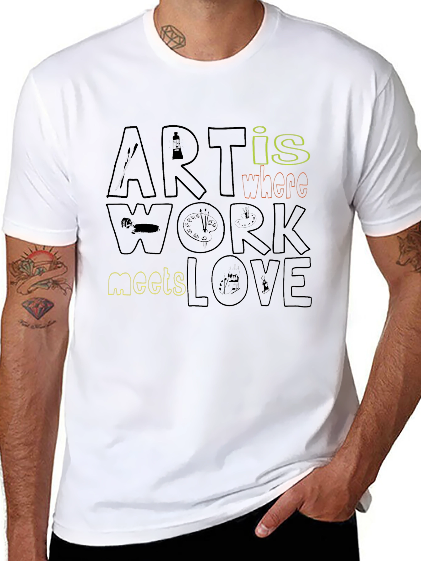 Art is Where Work Meets Love - Graphic Tee