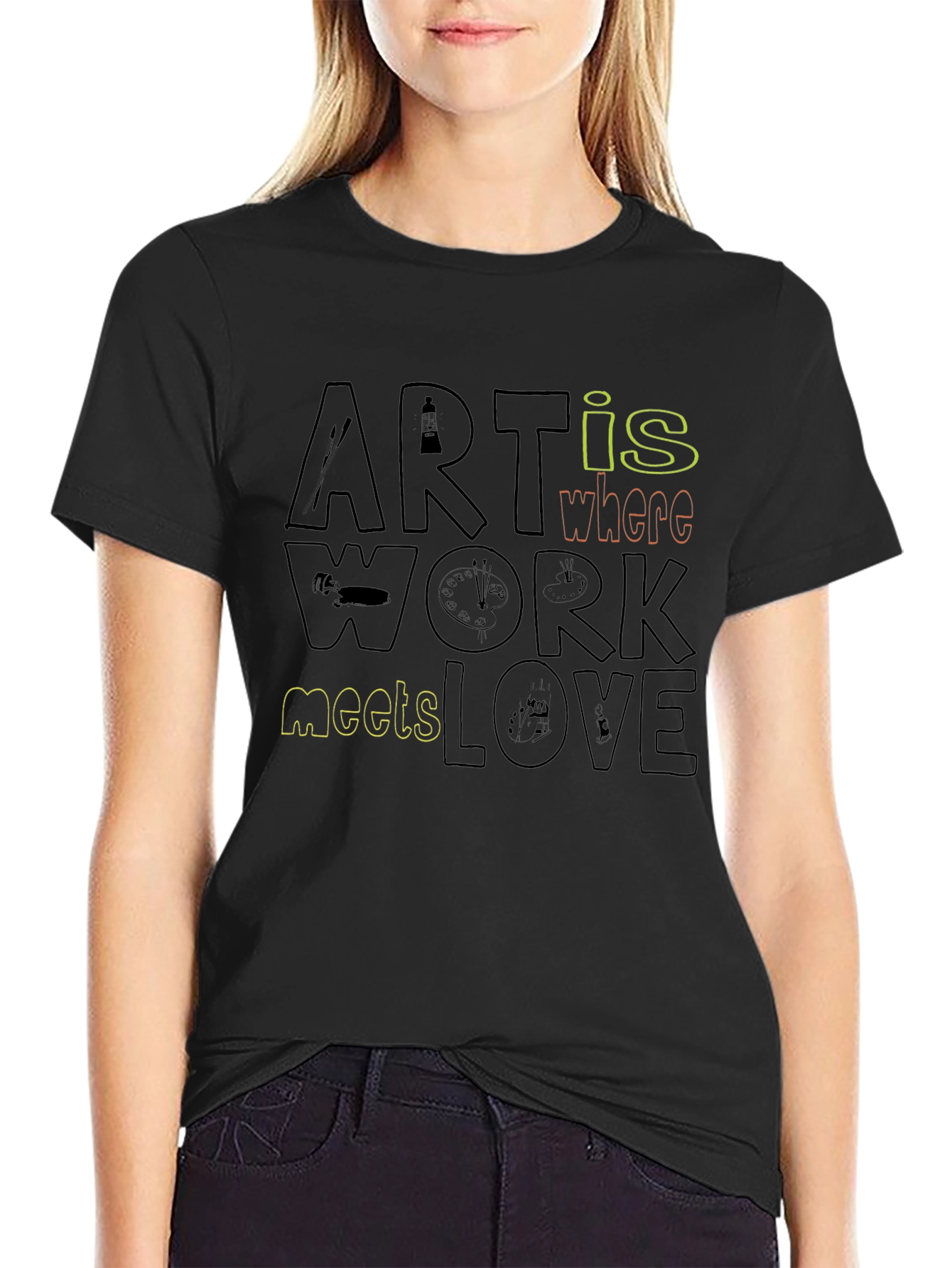 Art is Where Work Meets Love - Graphic Tee
