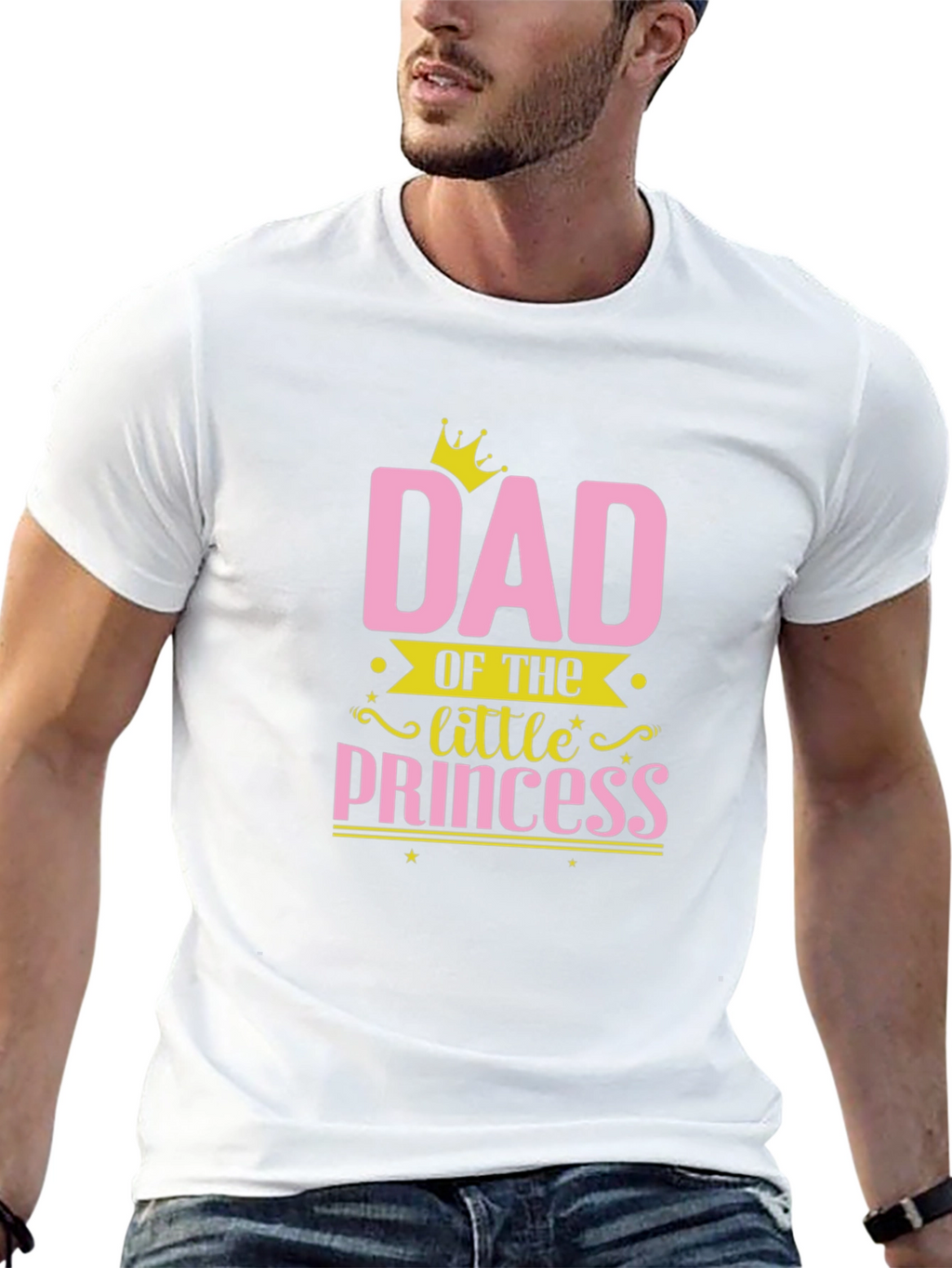 Dad of the Little Princess Black T-Shirt