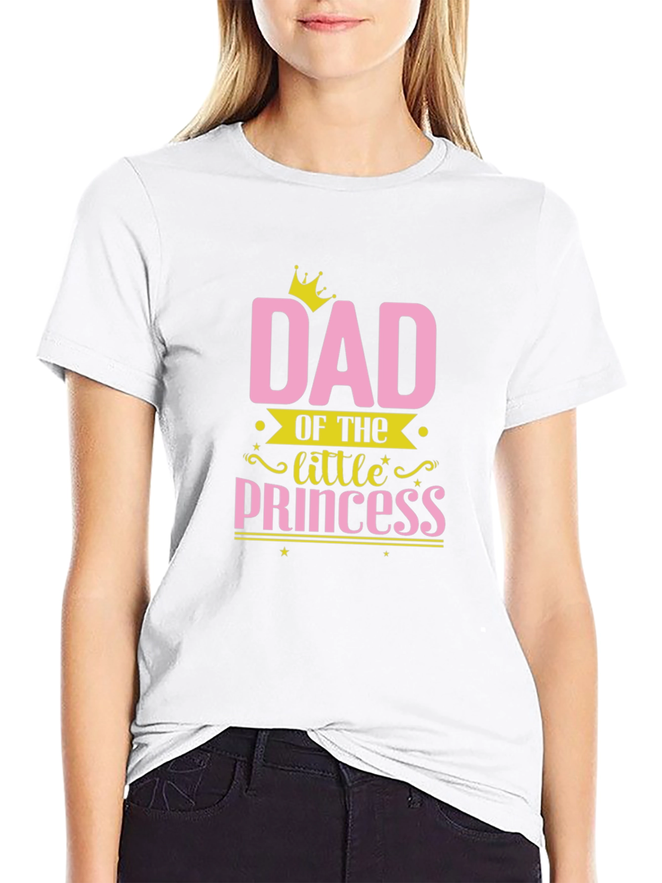 Dad of the Little Princess Black T-Shirt