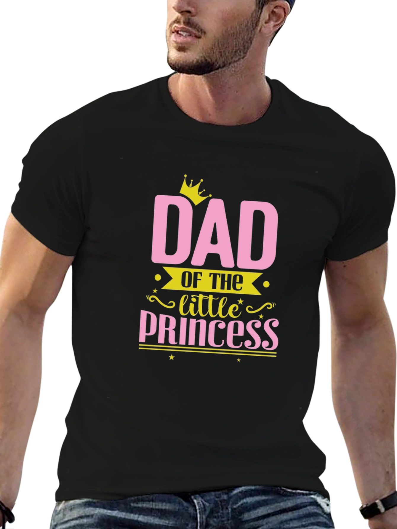 Dad of the Little Princess Black T-Shirt