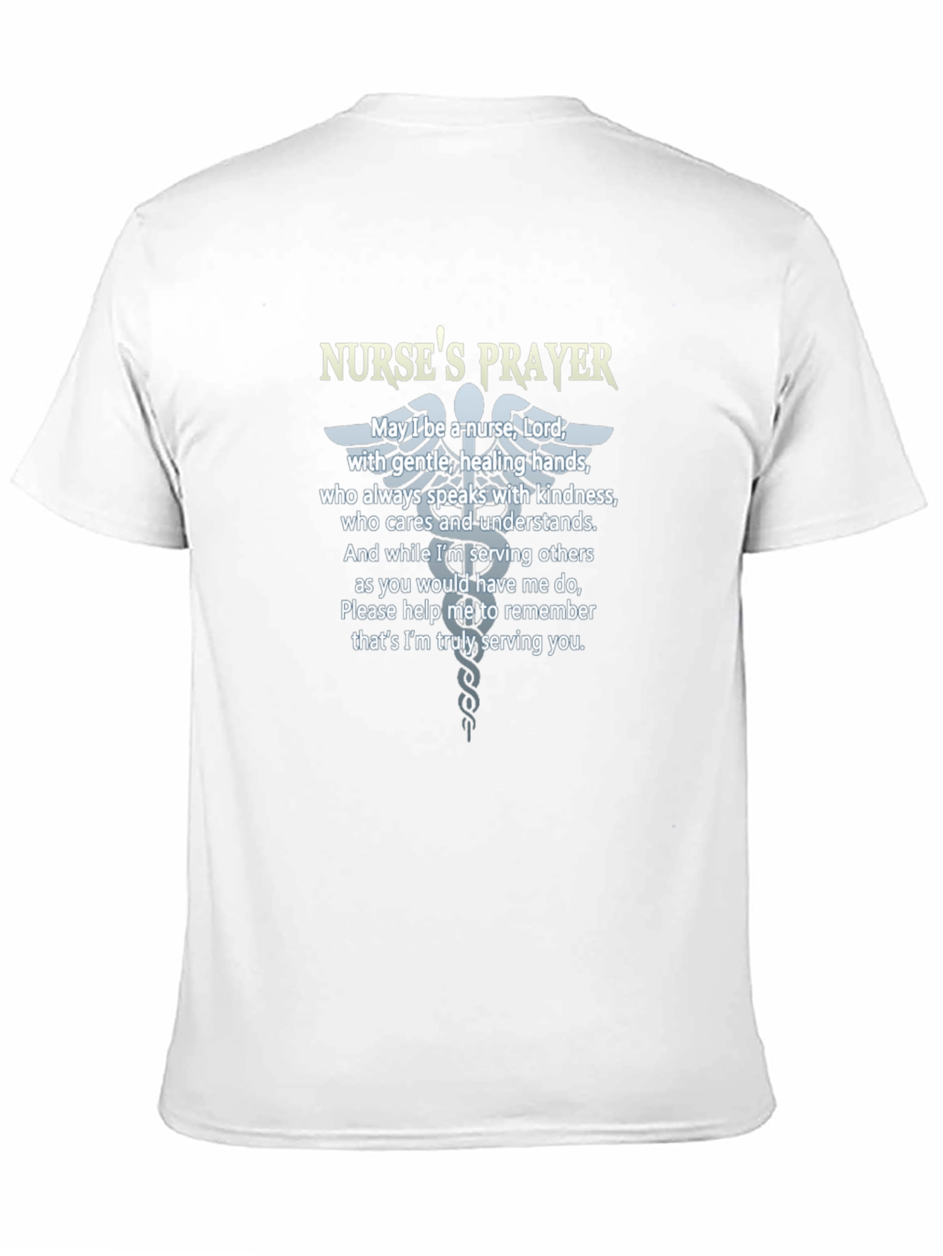 Nurses Prayer T-Shirt - Caring Hands Design