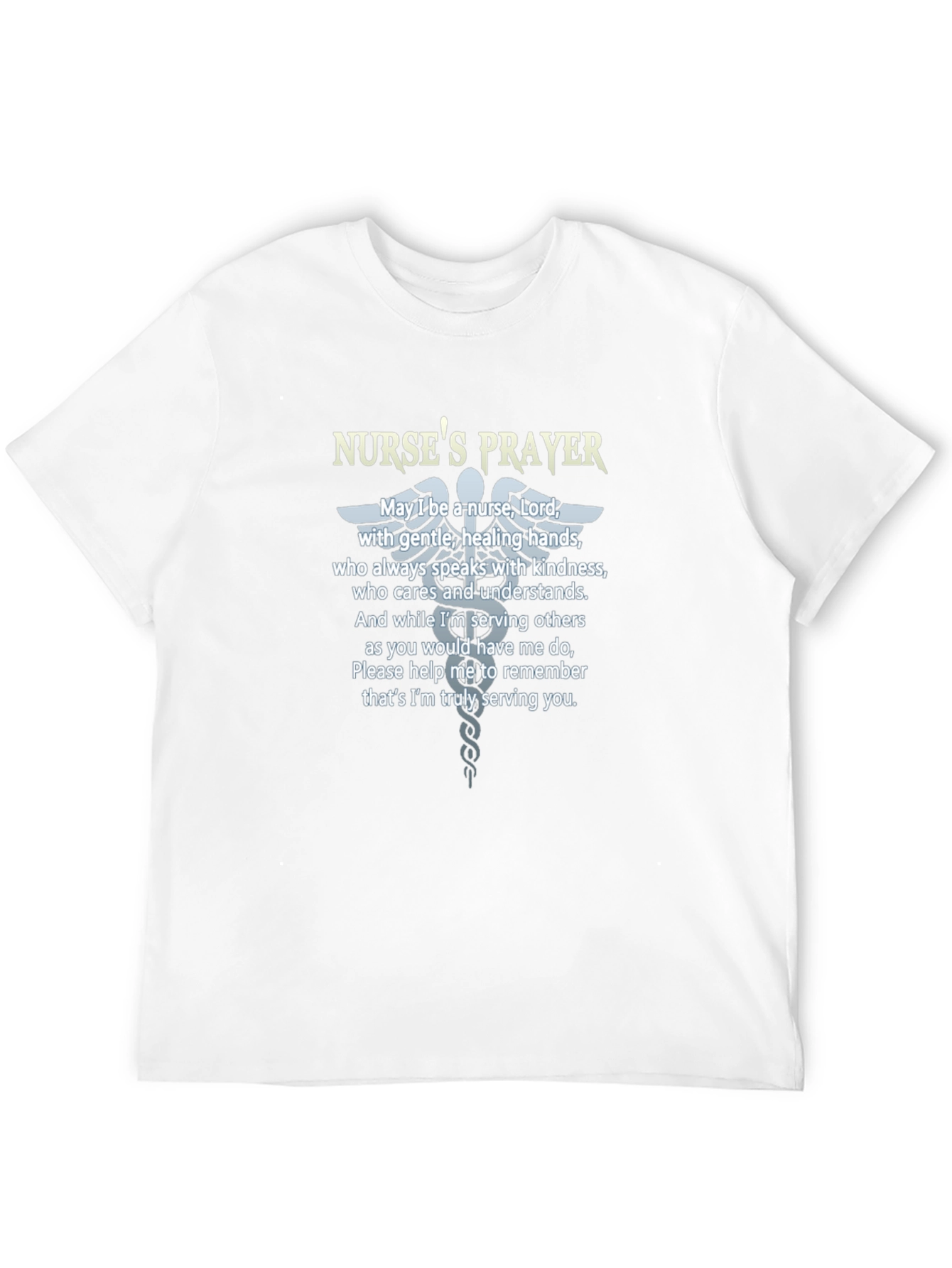 Nurses Prayer T-Shirt - Caring Hands Design