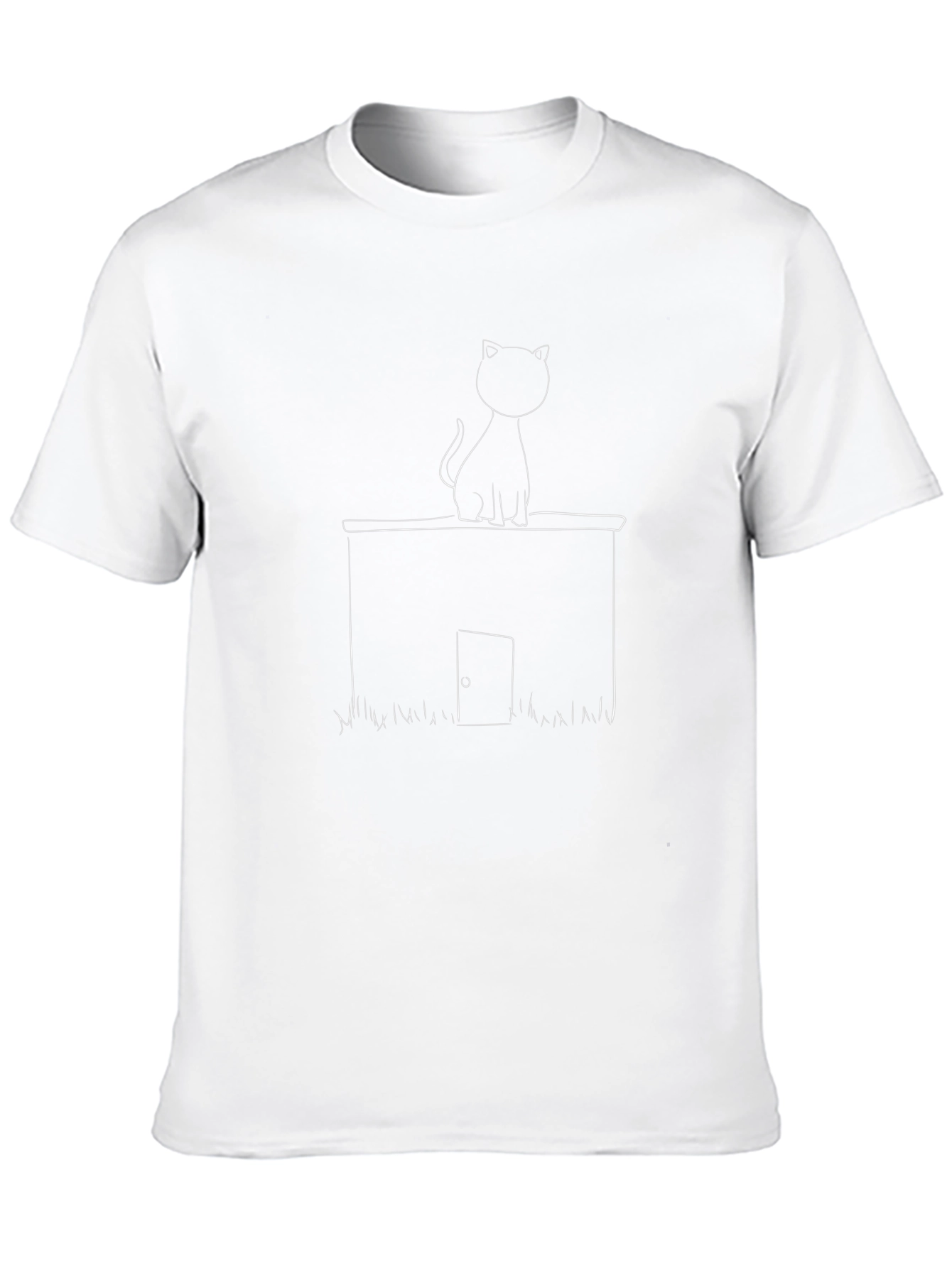 Cat on a Wall Graphic Tee - Black