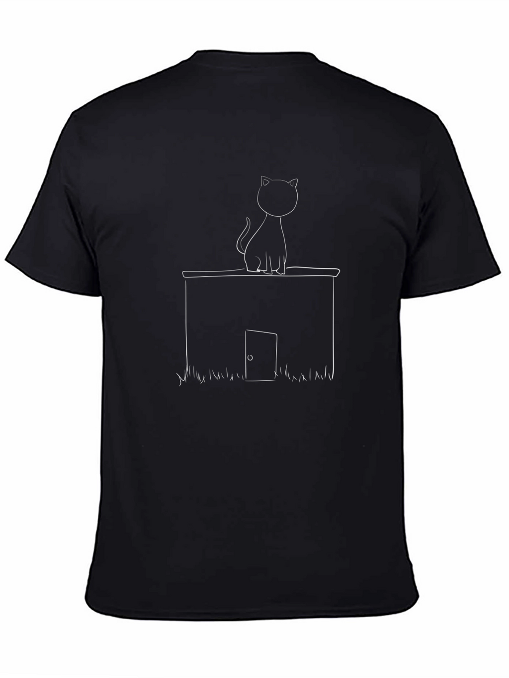 Cat on a Wall Graphic Tee - Black