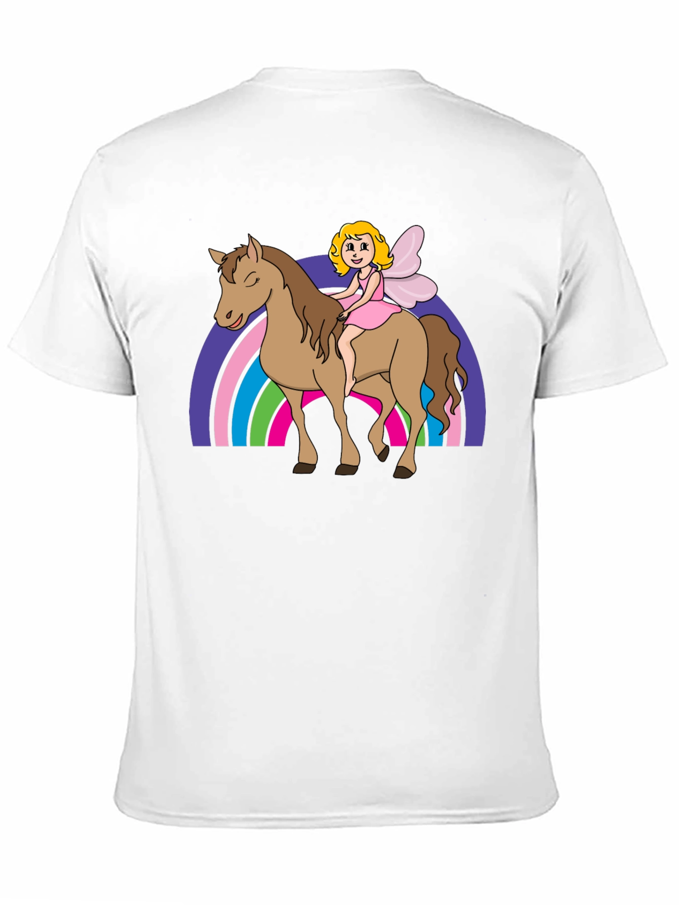 Fairy Riding Horse Graphic Tee - Black