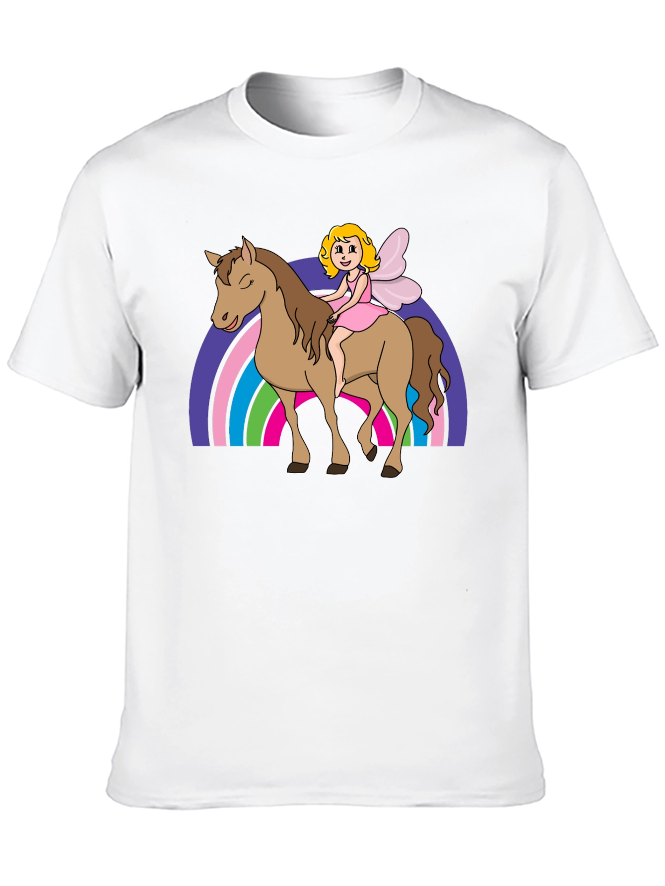 Fairy Riding Horse Graphic Tee - Black