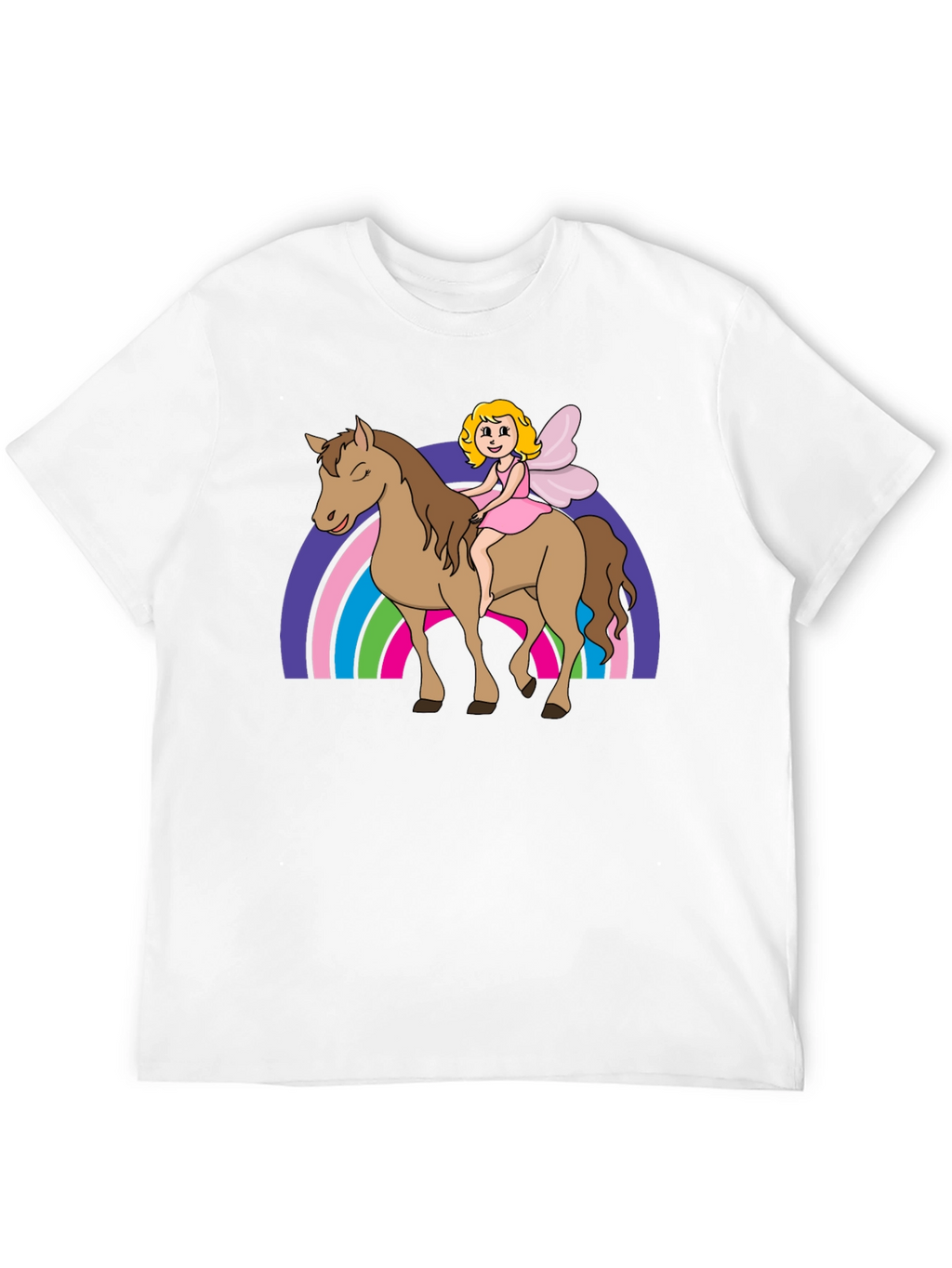 Fairy Riding Horse Graphic Tee - Black