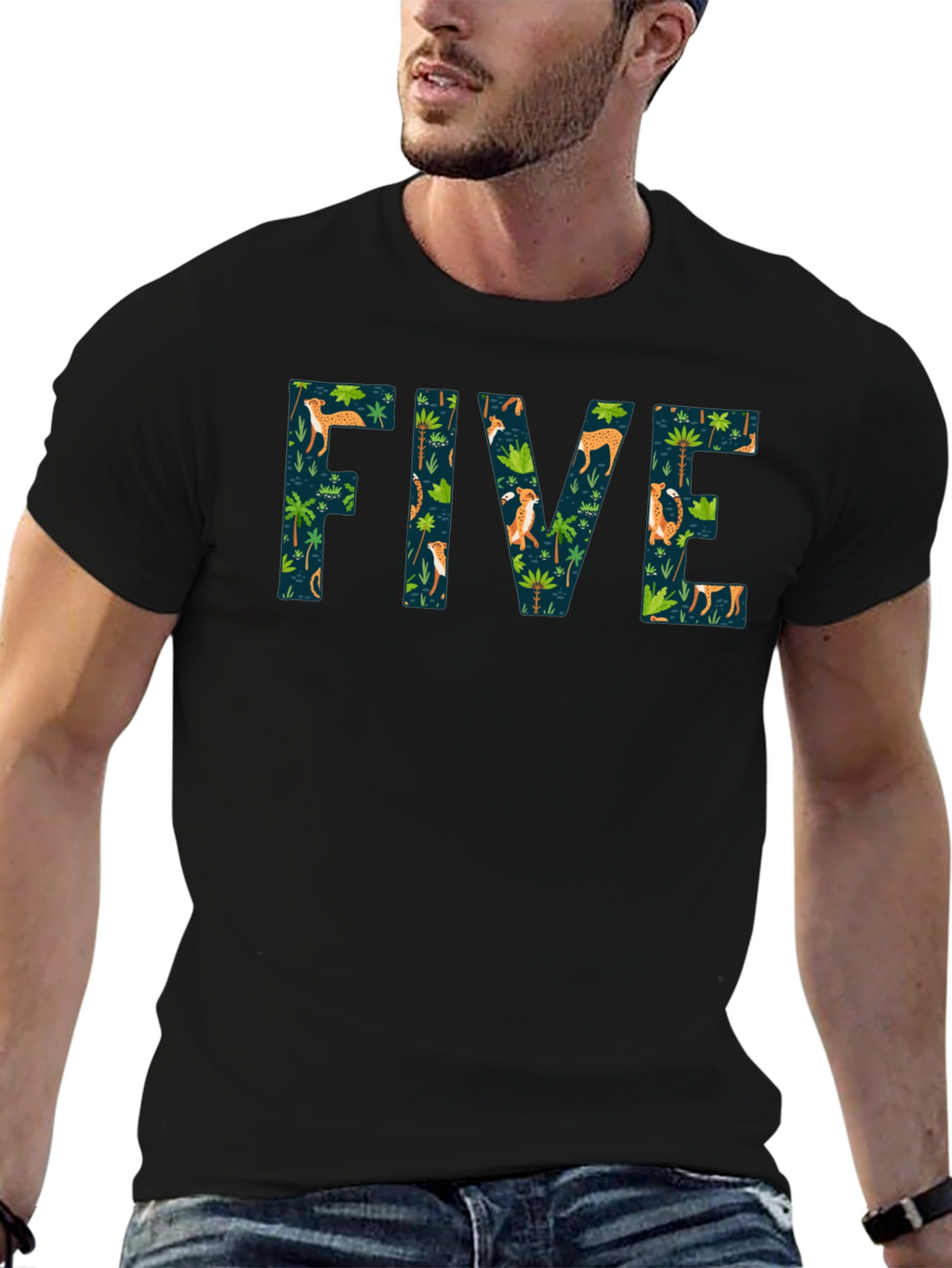 Jungle FIVE Black T-Shirt