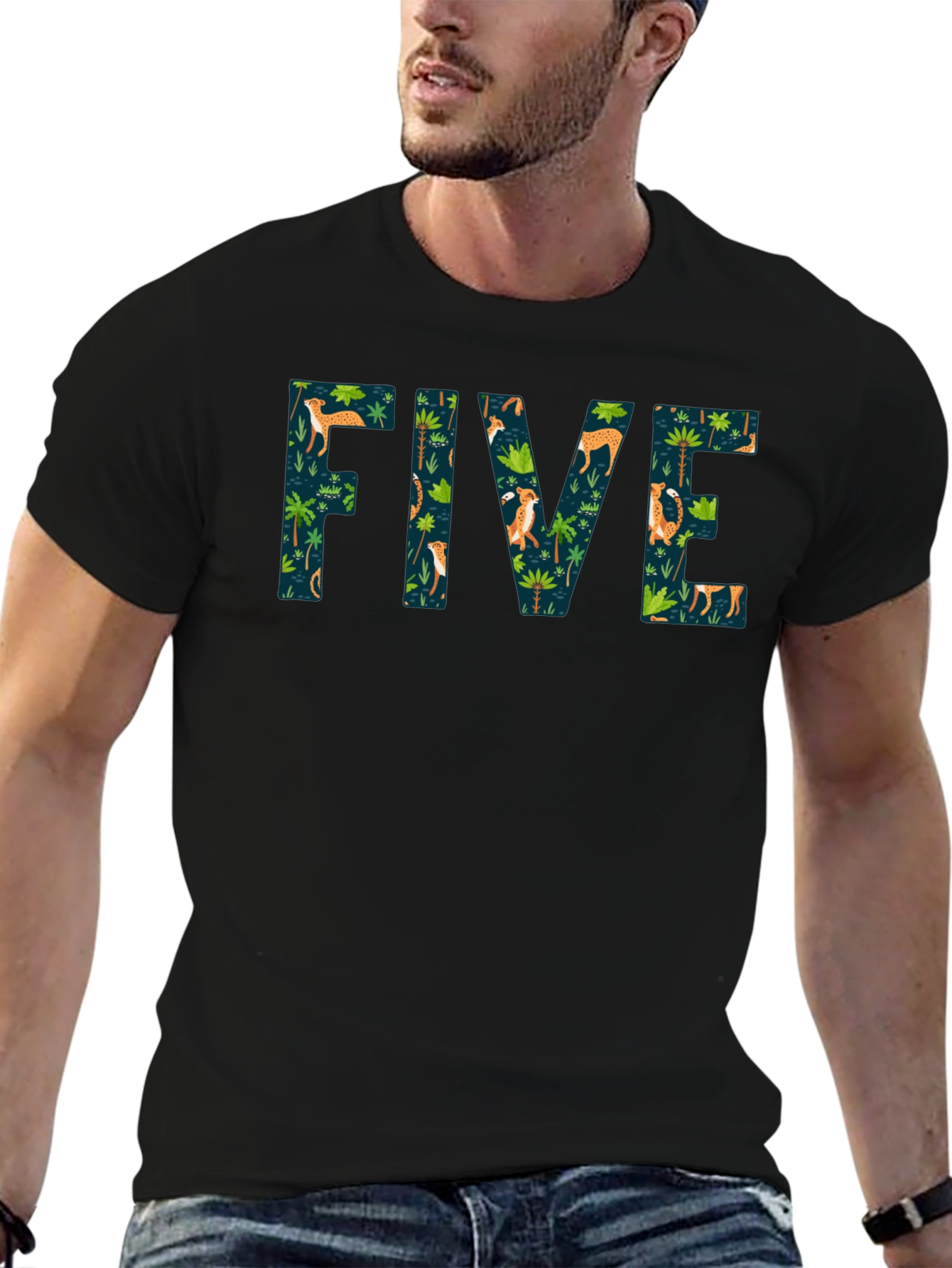 Jungle FIVE Black T-Shirt