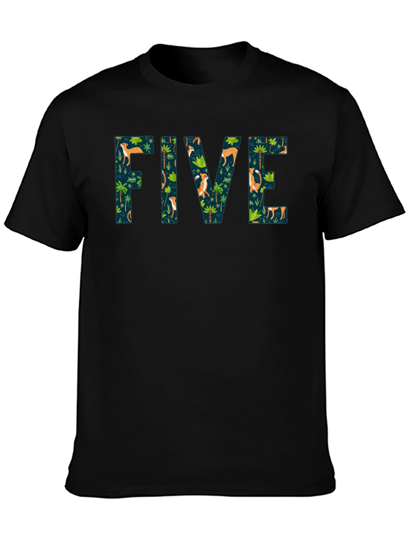 Jungle FIVE Black T-Shirt