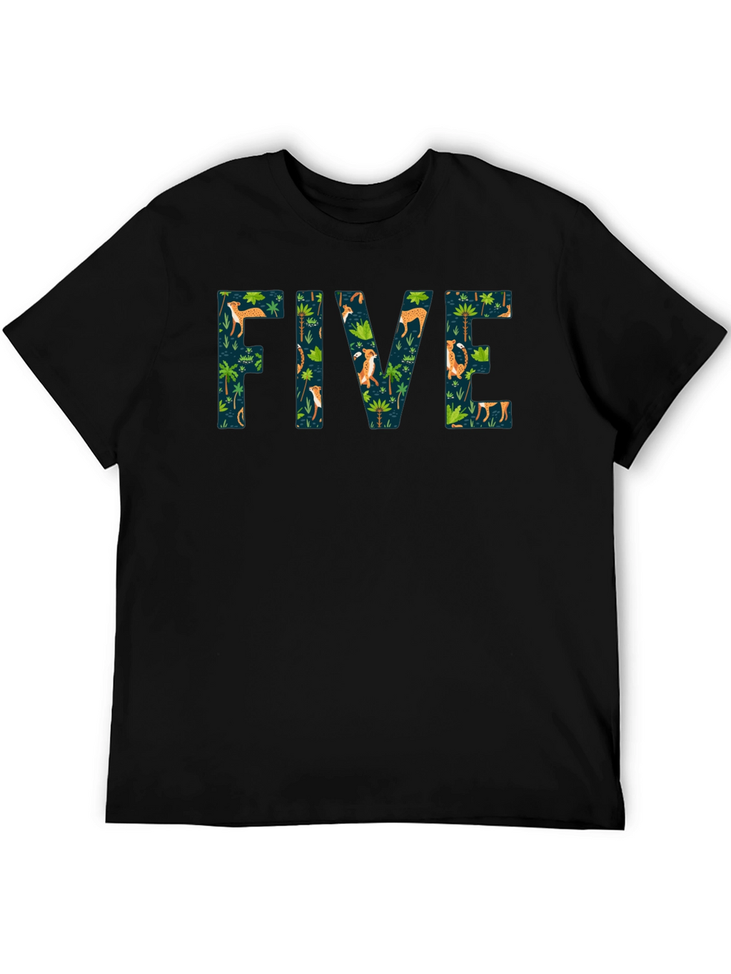 Jungle FIVE Black T-Shirt