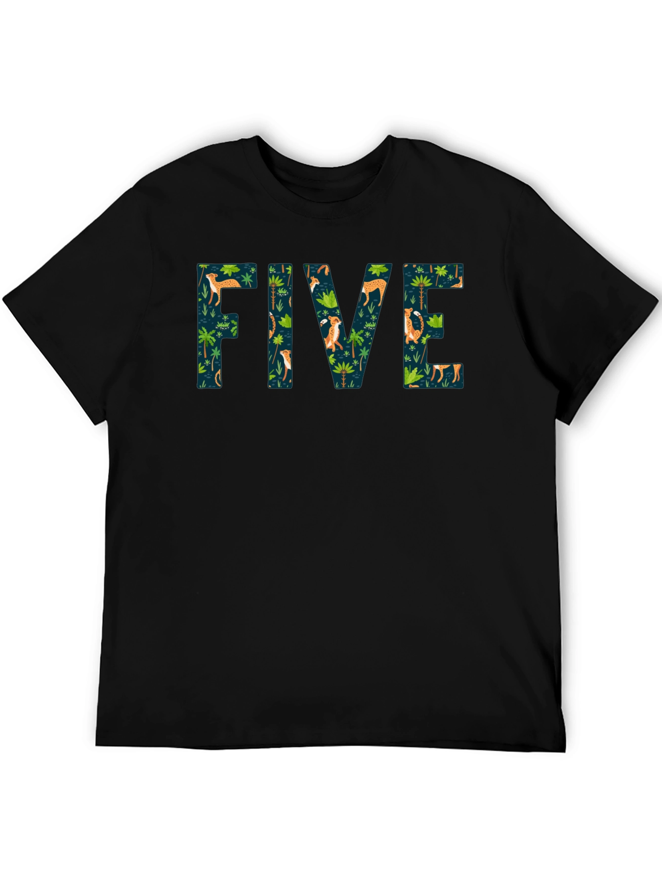 Jungle FIVE Black T-Shirt